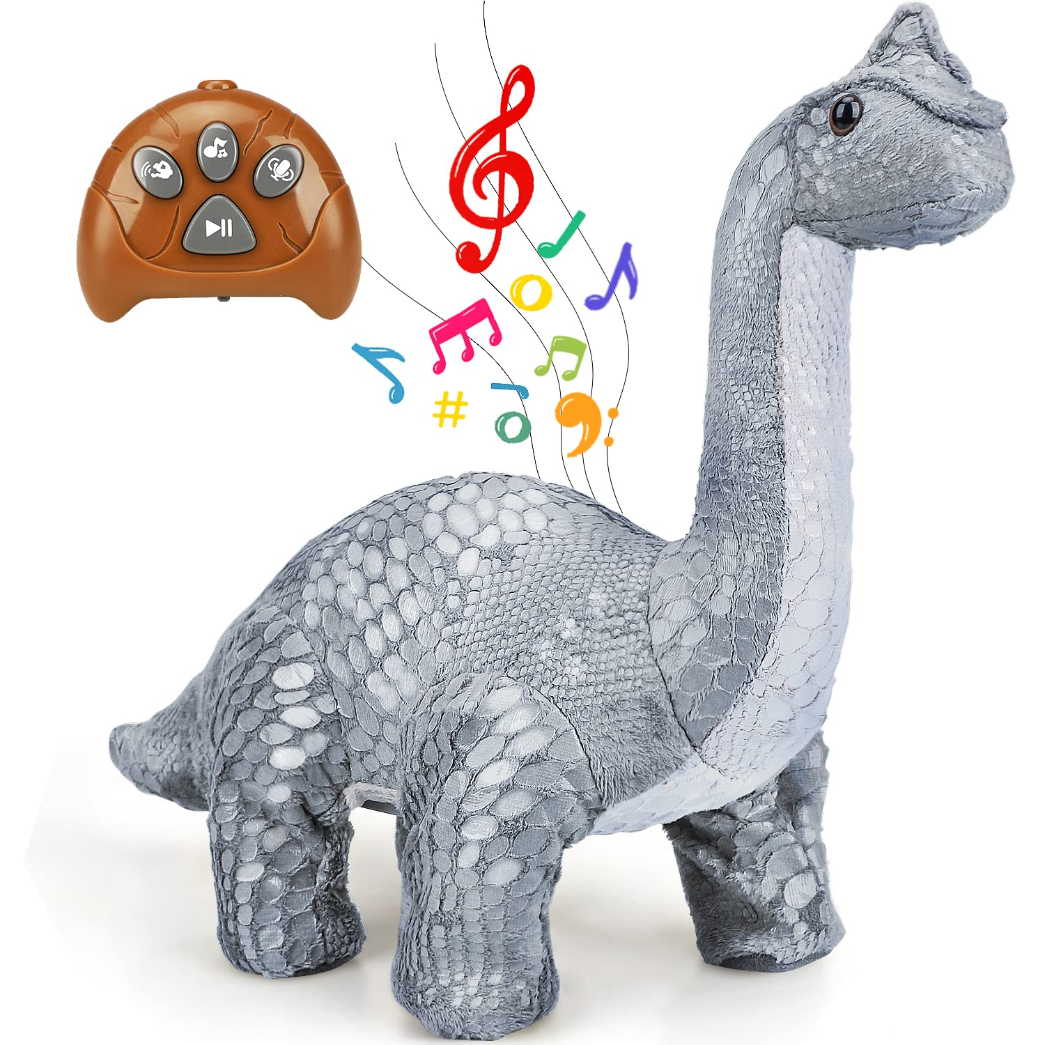Foto 2 pulgar | Dinosaurio De Peluche Toy Life Con Control Remoto Brontosaurio - Venta Internacional.