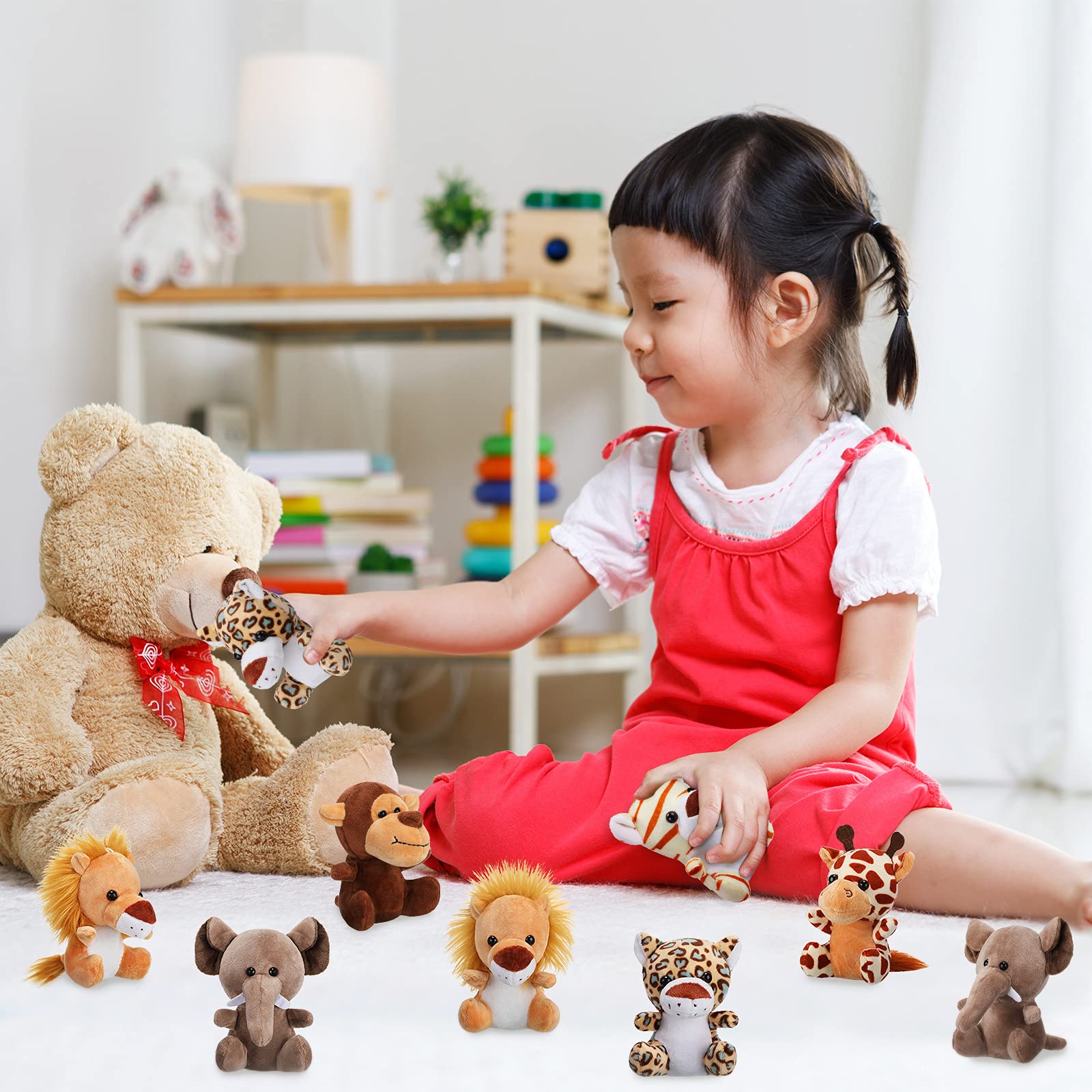 Foto 7 | Set De Peluches Skylety Mini Jungle Animal De Peluche, 12 Cm - Venta Internacional.
