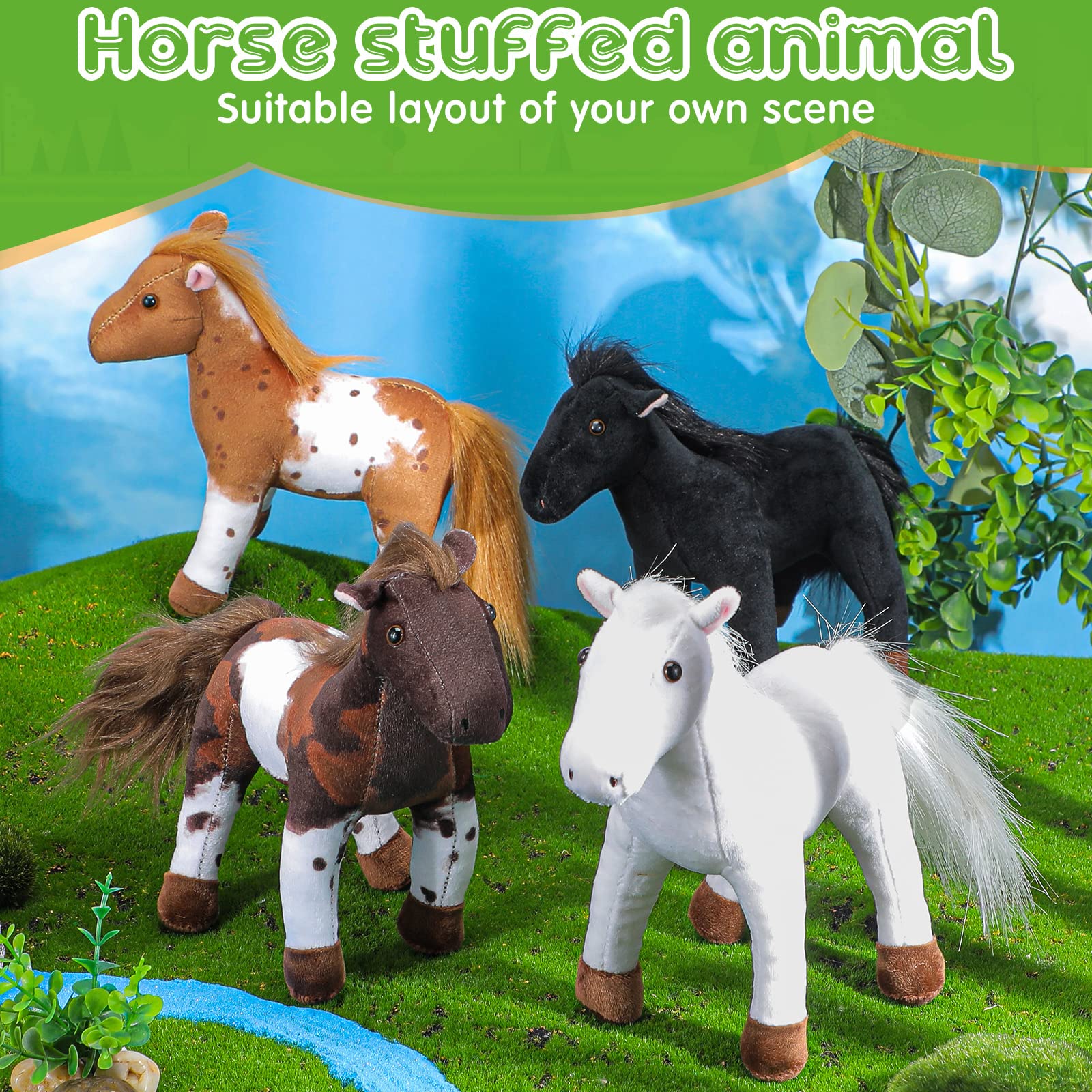Foto 2 | Juego De 4 Animales De Peluche Skylety De Peluche, 20 Cm - Venta Internacional.
