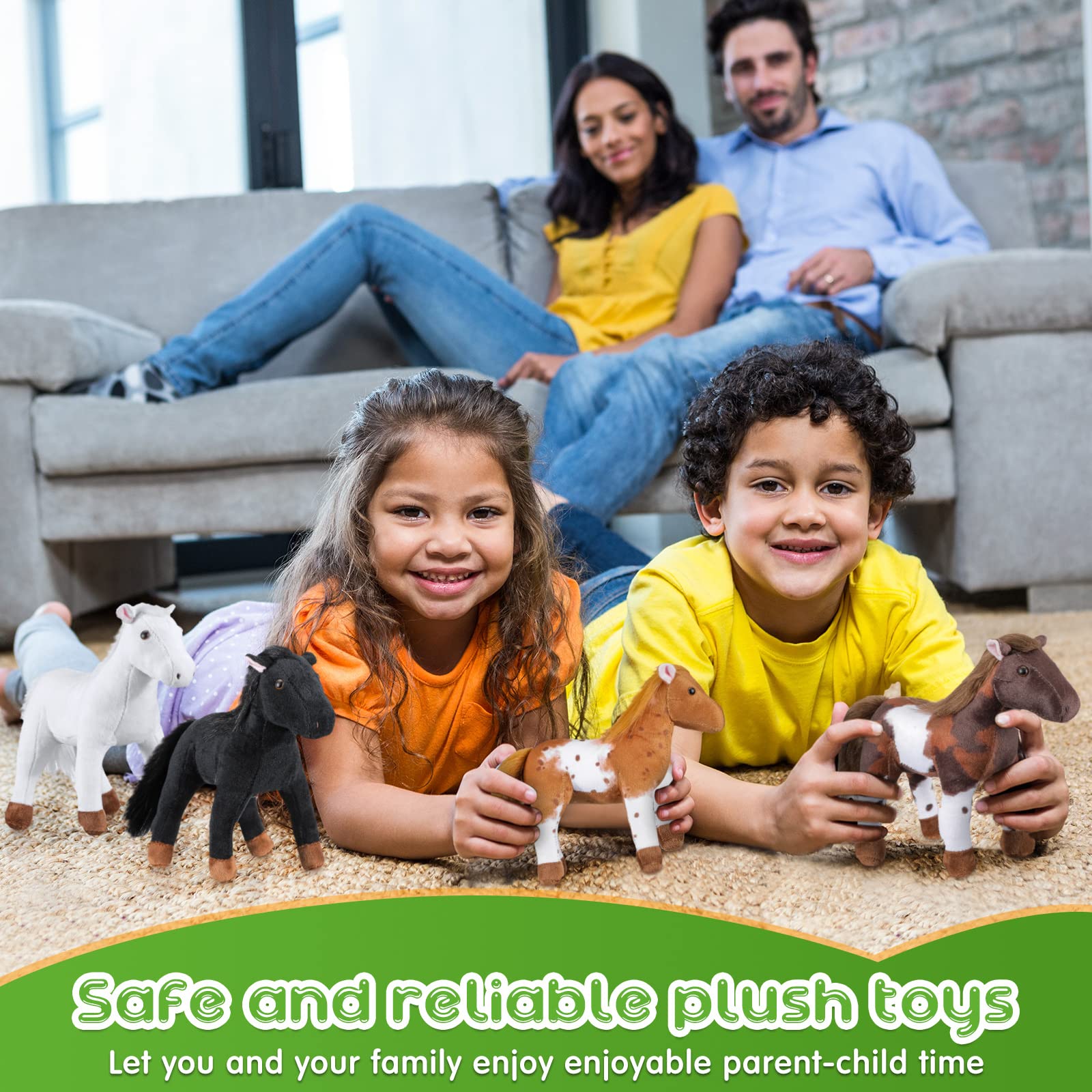 Foto 5 | Juego De 4 Animales De Peluche Skylety De Peluche, 20 Cm - Venta Internacional.