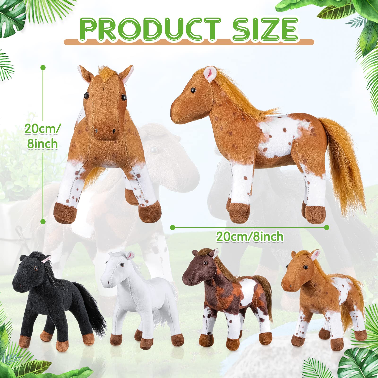 Foto 7 | Juego De 4 Animales De Peluche Skylety De Peluche, 20 Cm - Venta Internacional.