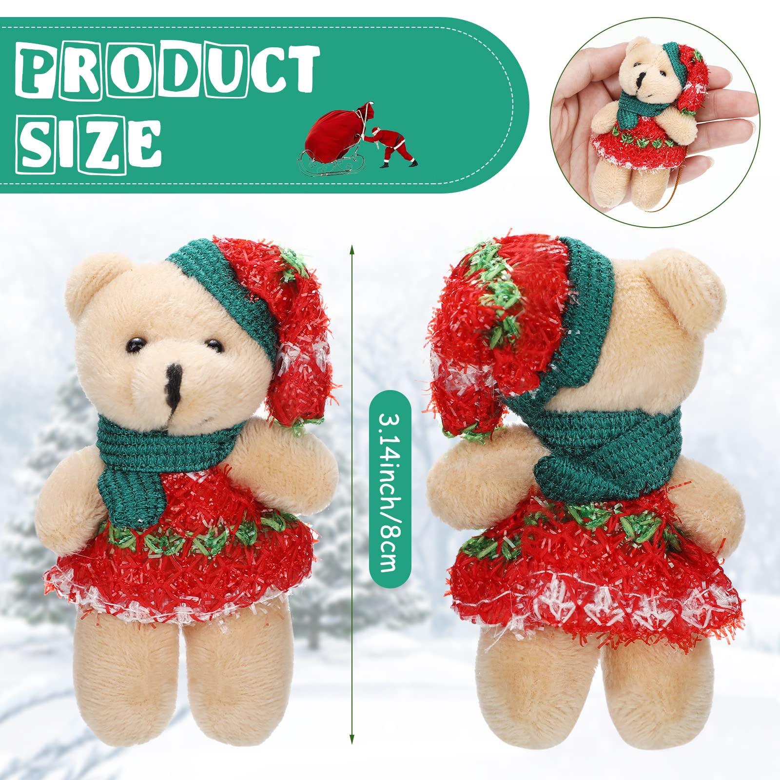 Foto 3 pulgar | Juego De Juguetes De Peluche Skylety Christmas De 7 Cm Con 28 Piezas - Venta Internacional.
