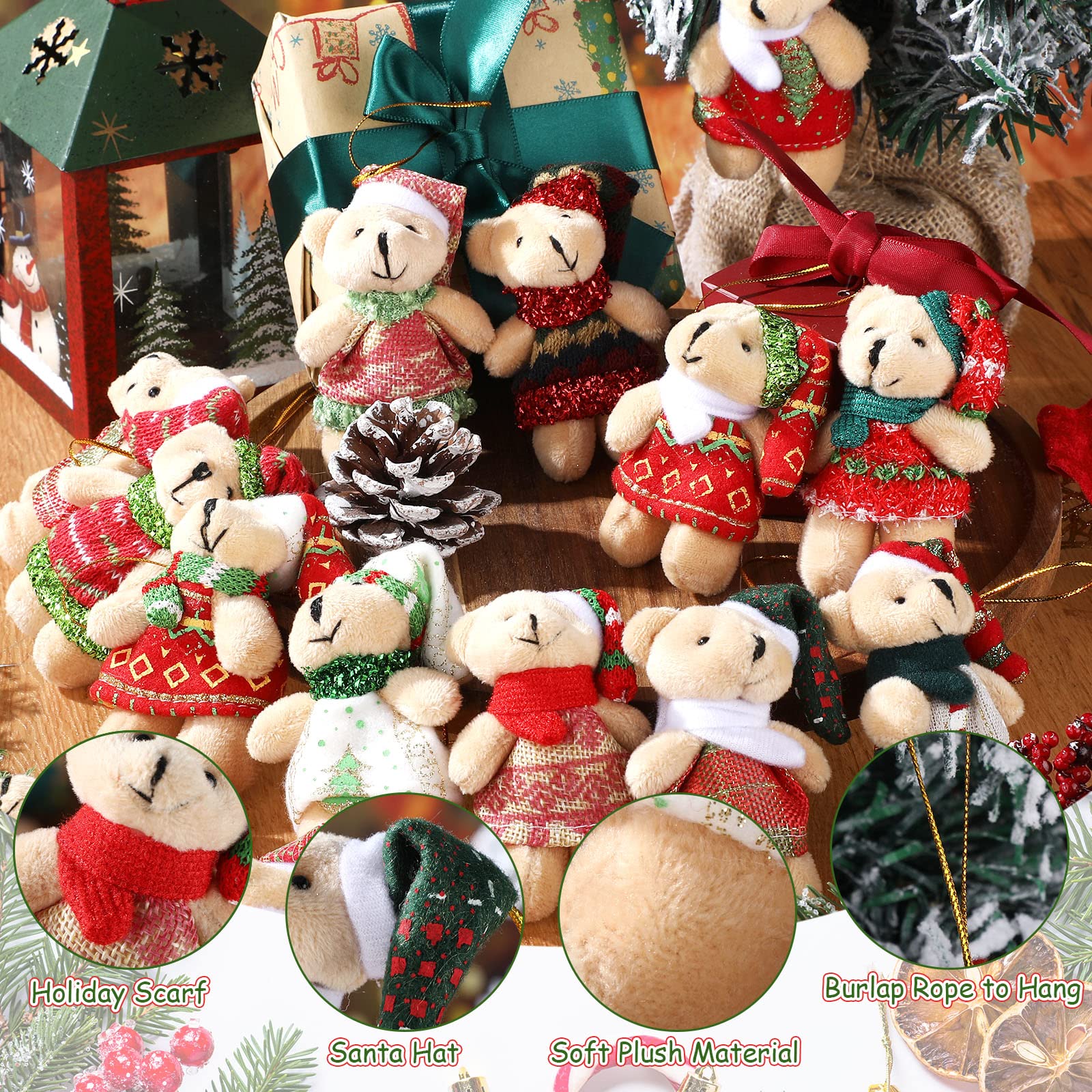 Foto 4 pulgar | Juego De Juguetes De Peluche Skylety Christmas De 7 Cm Con 28 Piezas - Venta Internacional.