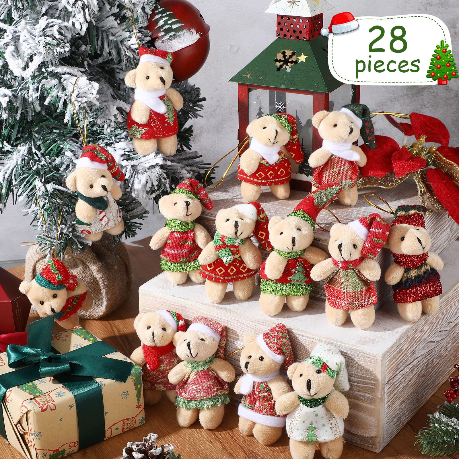 Foto 5 pulgar | Juego De Juguetes De Peluche Skylety Christmas De 7 Cm Con 28 Piezas - Venta Internacional.