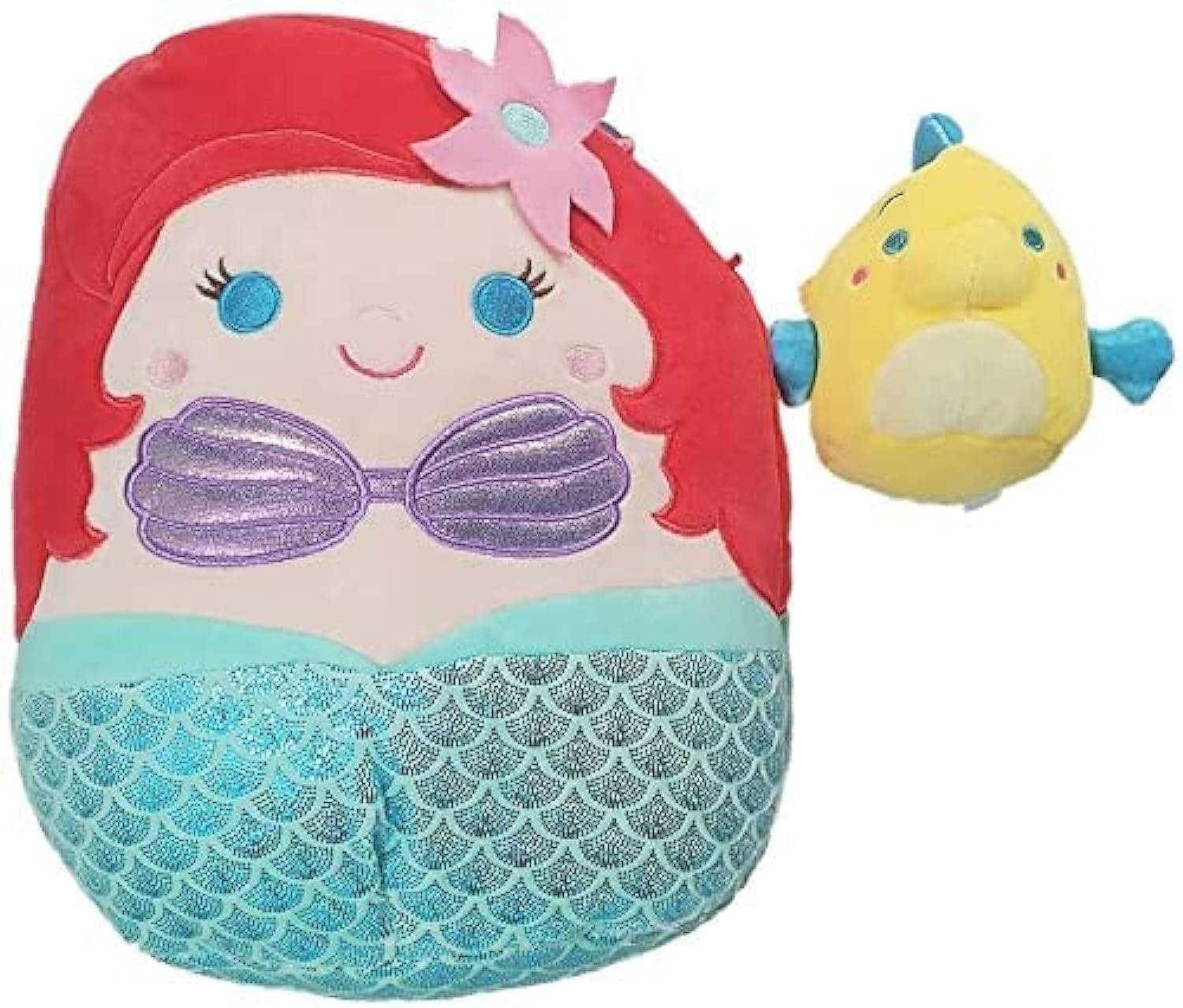 Peluche De Peluche Squishmallows Disney Ariel Con Platija De 25 Cm - Venta Internacional.