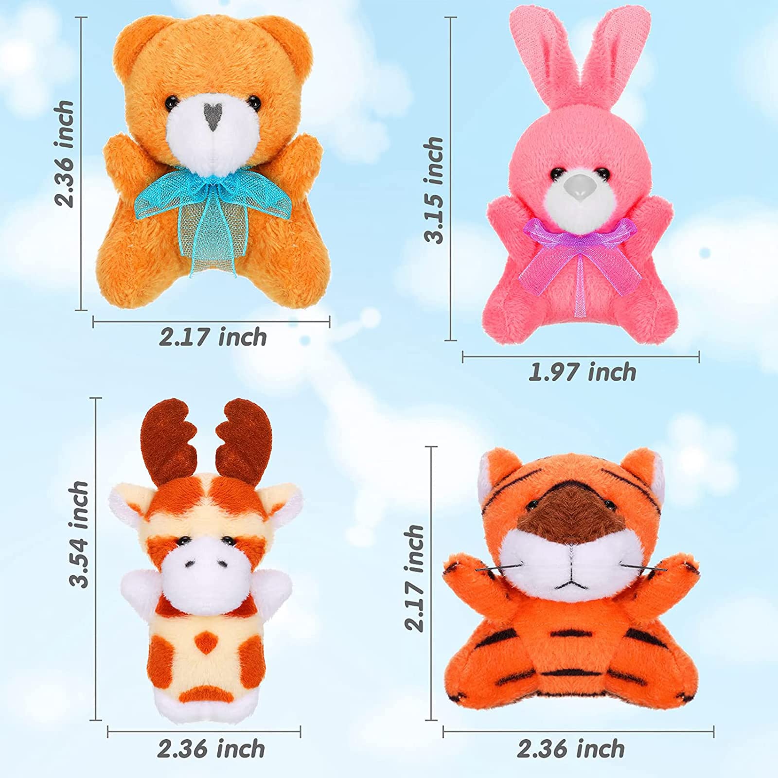 Foto 3 pulgar | Set De Peluches Skylety Cute Safari Plush, 50 Unidades - Venta Internacional.