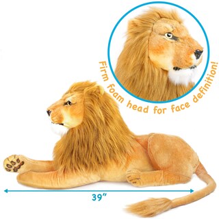 Foto 2 | Peluche Viahart Lasodo The Lion, Gato De Peluche De 99 Cm - Venta Internacional.