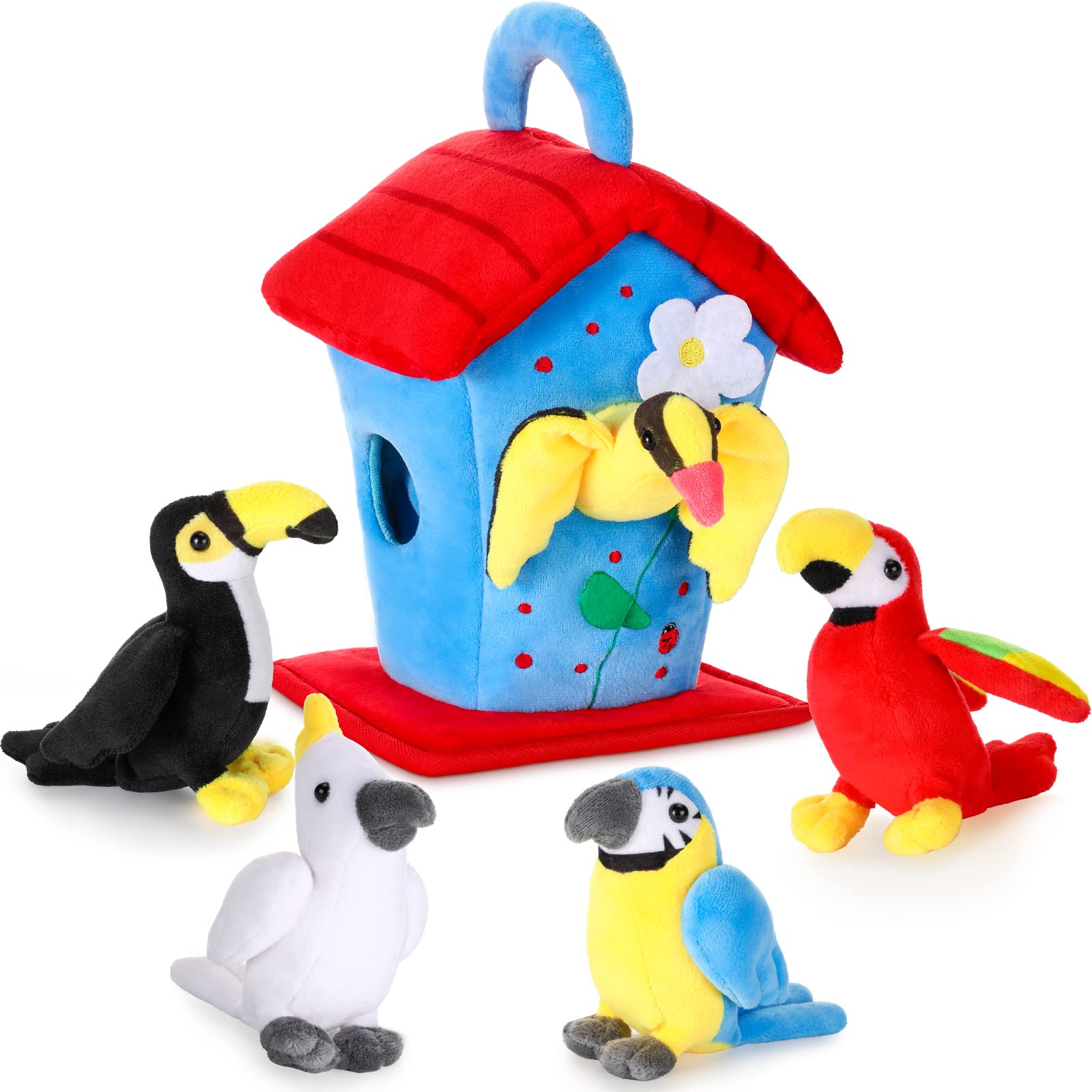 Foto 2 pulgar | Peluche Skylety Plush Birds Bird Con Pajarera, 5 Unidades - Venta Internacional.