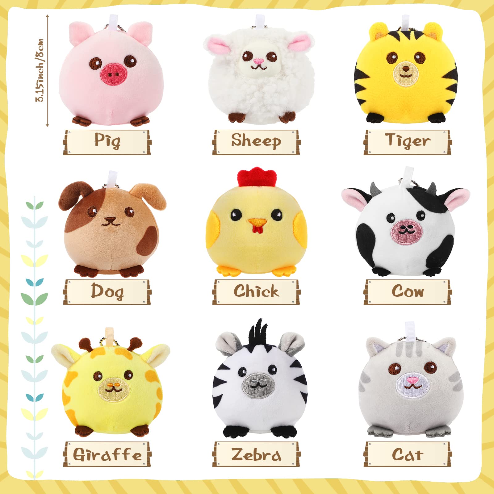 Foto 3 | Peluches De Peluche Skylety Mini, 8 Cm, 9 Unidades, Para Niños - Venta Internacional.