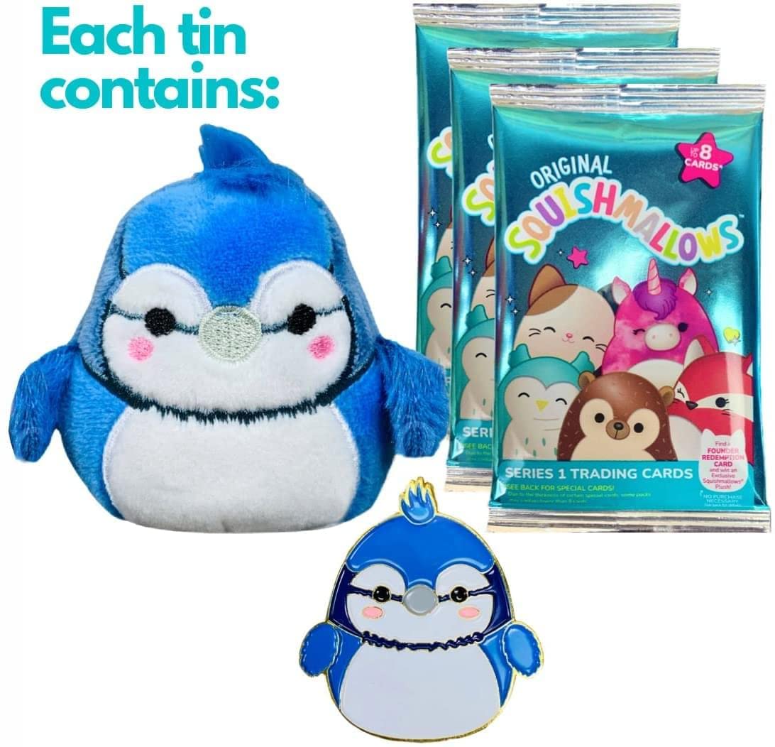 Foto 3 pulgar | Set De Latas De Coleccionista Squishmallow Kellytoy Con Microalfiler - Venta Internacional.
