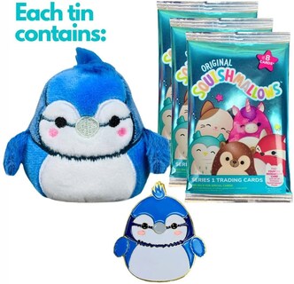 Foto 2 | Set De Latas De Coleccionista Squishmallow Kellytoy Con Microalfiler - Venta Internacional.