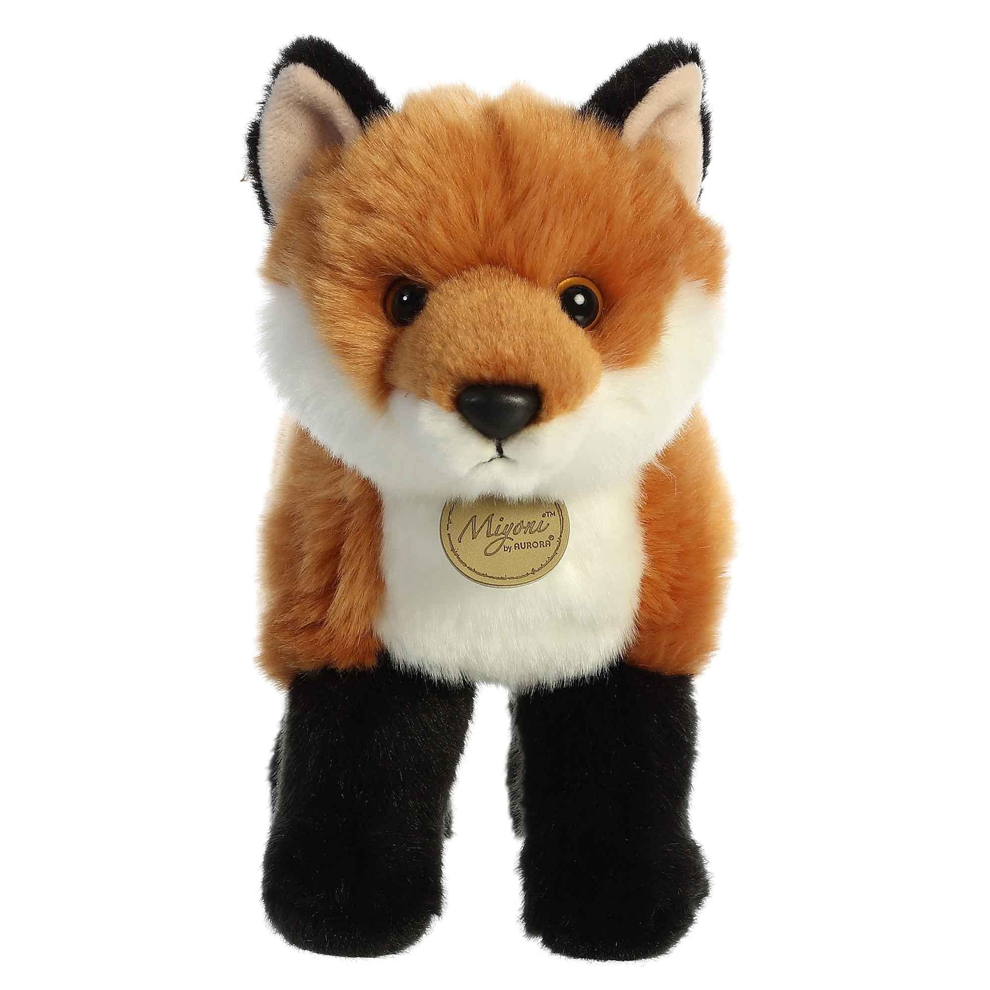 Foto 3 pulgar | Animal De Peluche Aurora Realistic Miyoni Fox Brown 25 Cm - Venta Internacional.