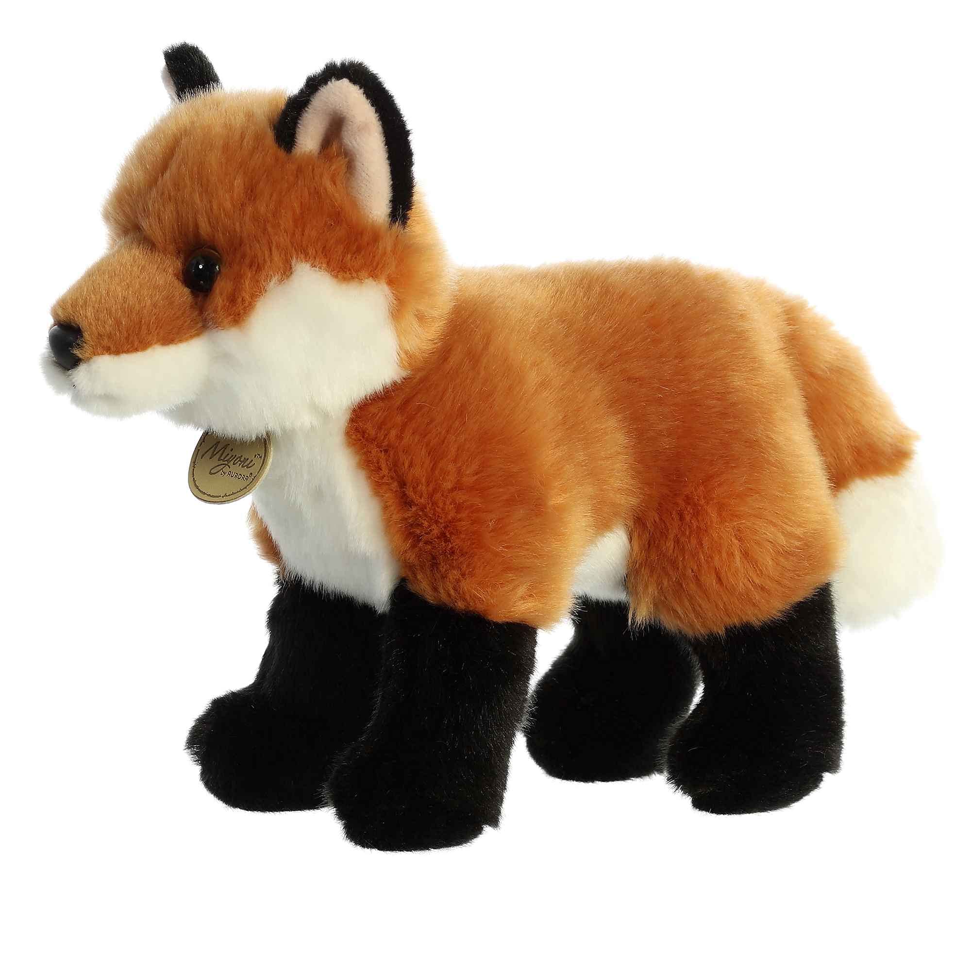 Foto 6 pulgar | Animal De Peluche Aurora Realistic Miyoni Fox Brown 25 Cm - Venta Internacional.