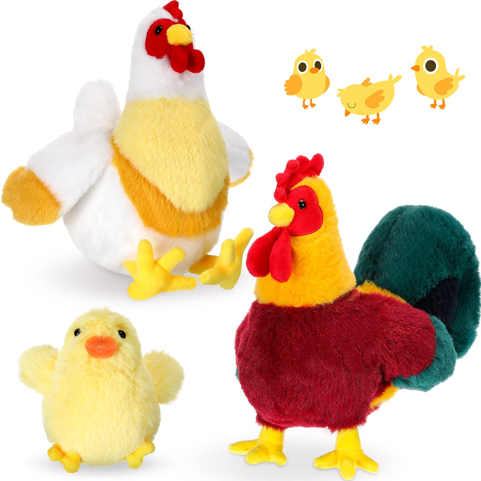 Set De Peluche Skylety Chicken Plush Para Bebé, 3 Unidades - Venta Internacional.