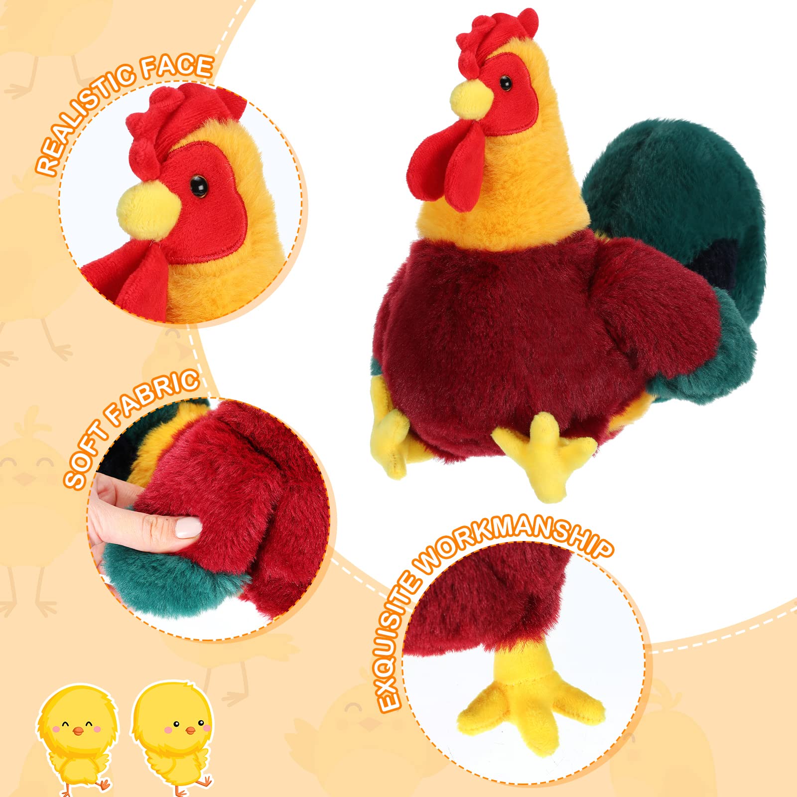 Foto 4 pulgar | Set De Peluche Skylety Chicken Plush Para Bebé, 3 Unidades - Venta Internacional.