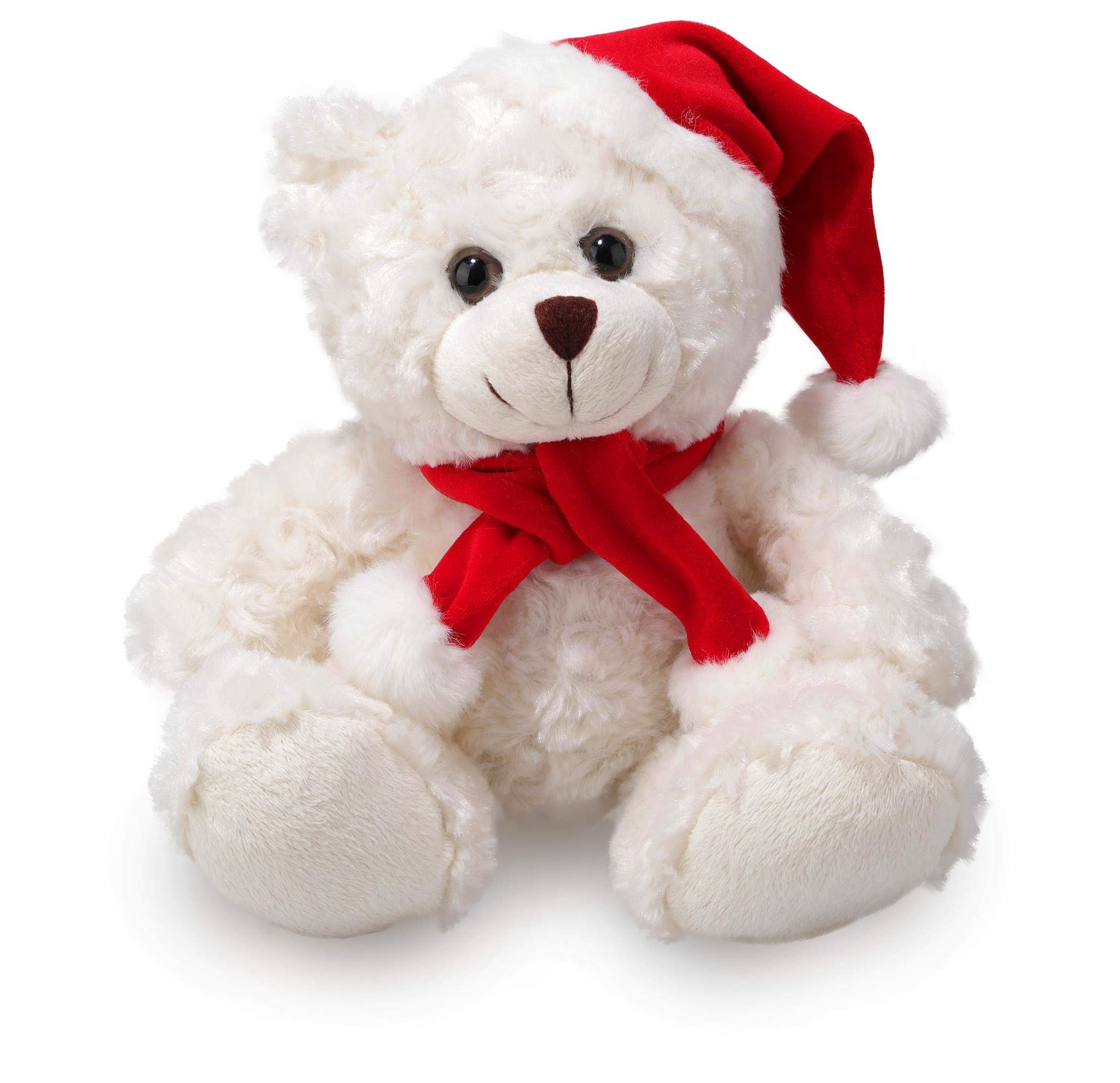 Papá Noel De Peluche Plushland, Adorable, Suave Y Peludo, 15 Cm, Color Crema - Venta Internacional.