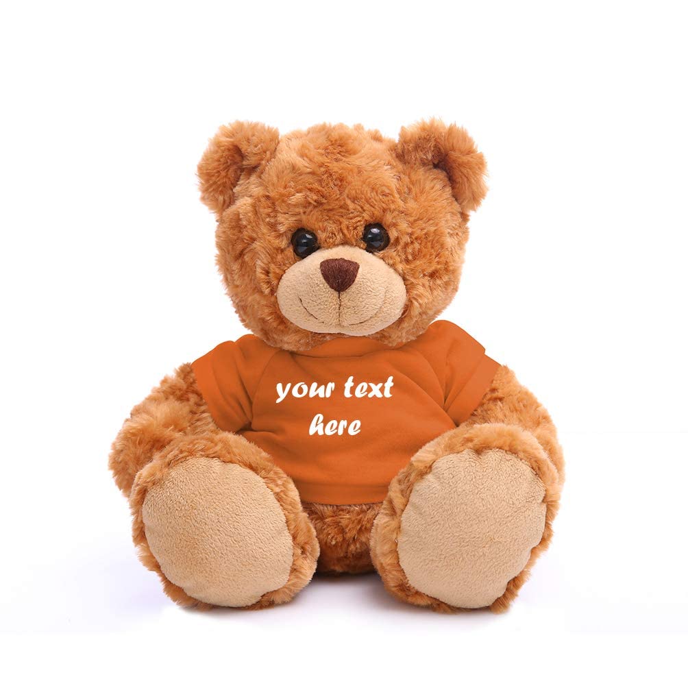 Oso De Peluche Plushland De 28 Cm Con Camiseta Personalizada - Venta Internacional.