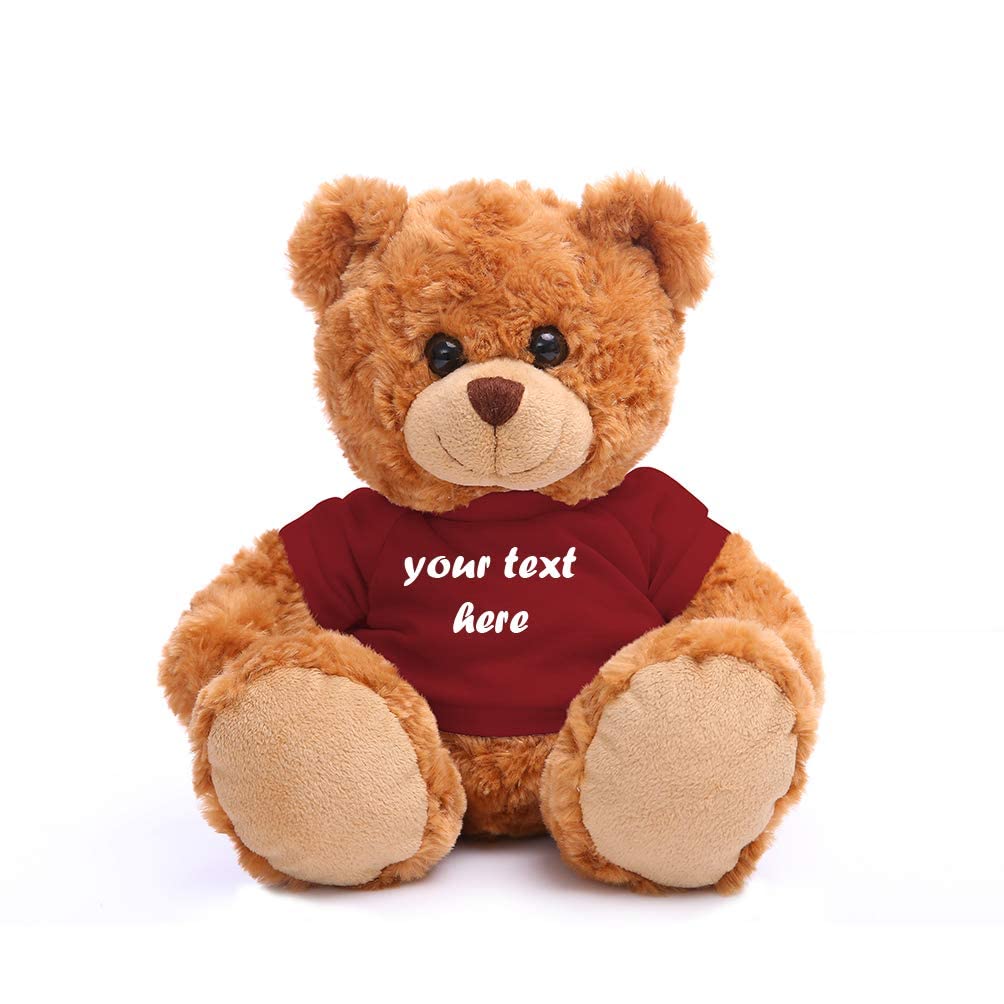 Foto 3 pulgar | Oso De Peluche Plushland De 28 Cm Con Camiseta Personalizada - Venta Internacional.
