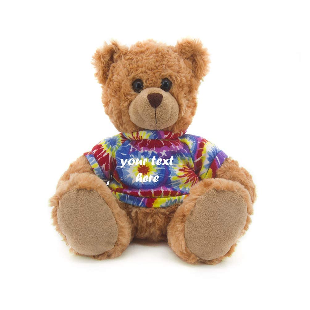 Peluche Plushland, Oso De Peluche, Color Moca, 28 Cm, Con Camisa Personalizada - Venta Internacional.