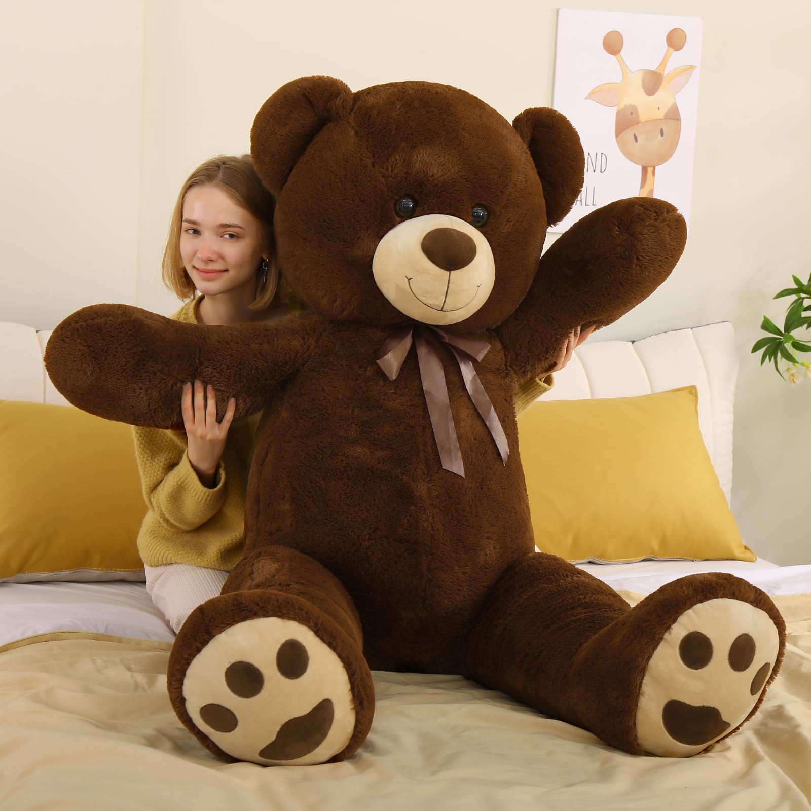 Foto 6 | Peluche Tezituor, Oso De Peluche Grande, 150 Cm, Color Marrón Oscuro - Venta Internacional.