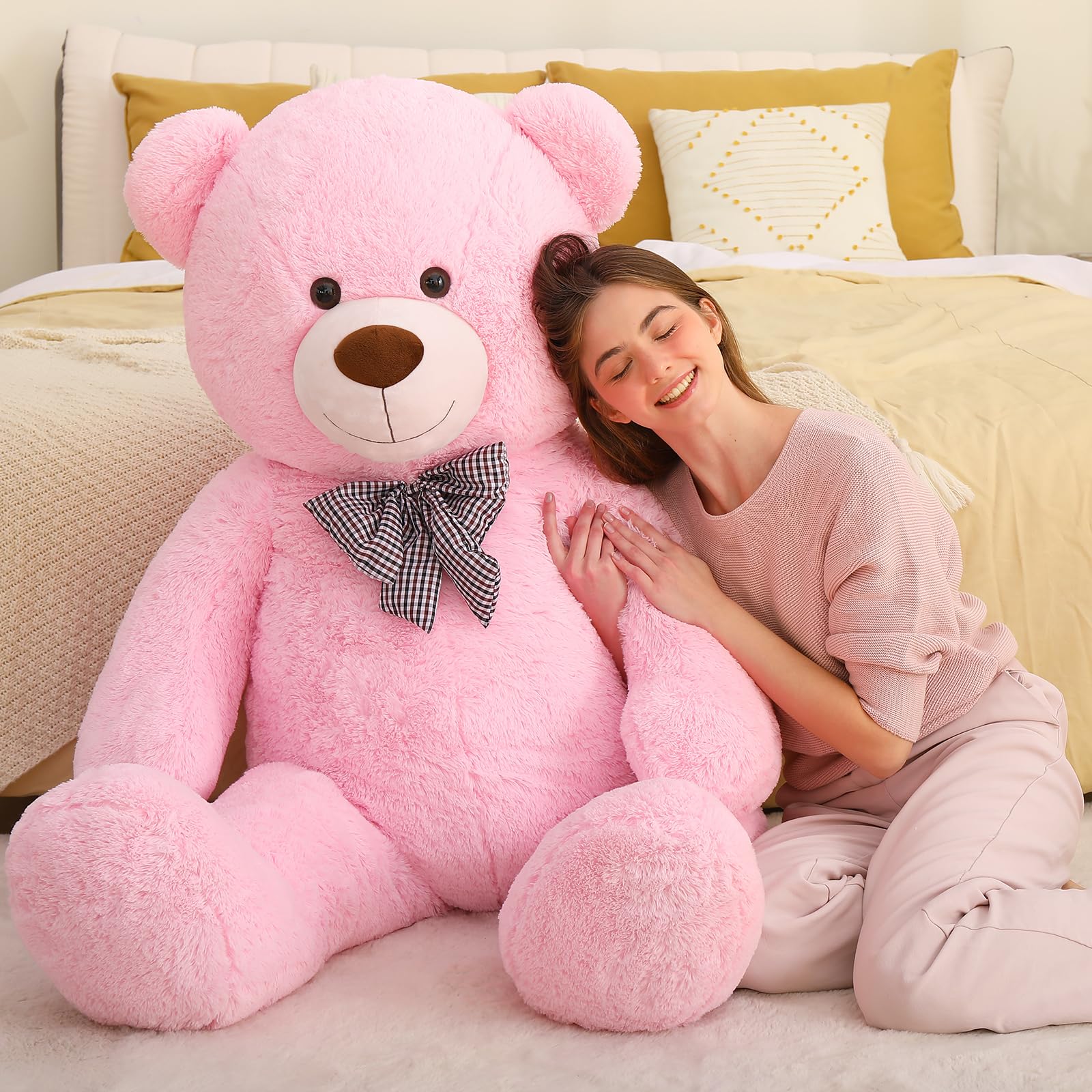 Foto 6 pulgar | Peluche Mao Golan, Oso De Peluche Gigante Rosa, 150 Cm - Venta Internacional.