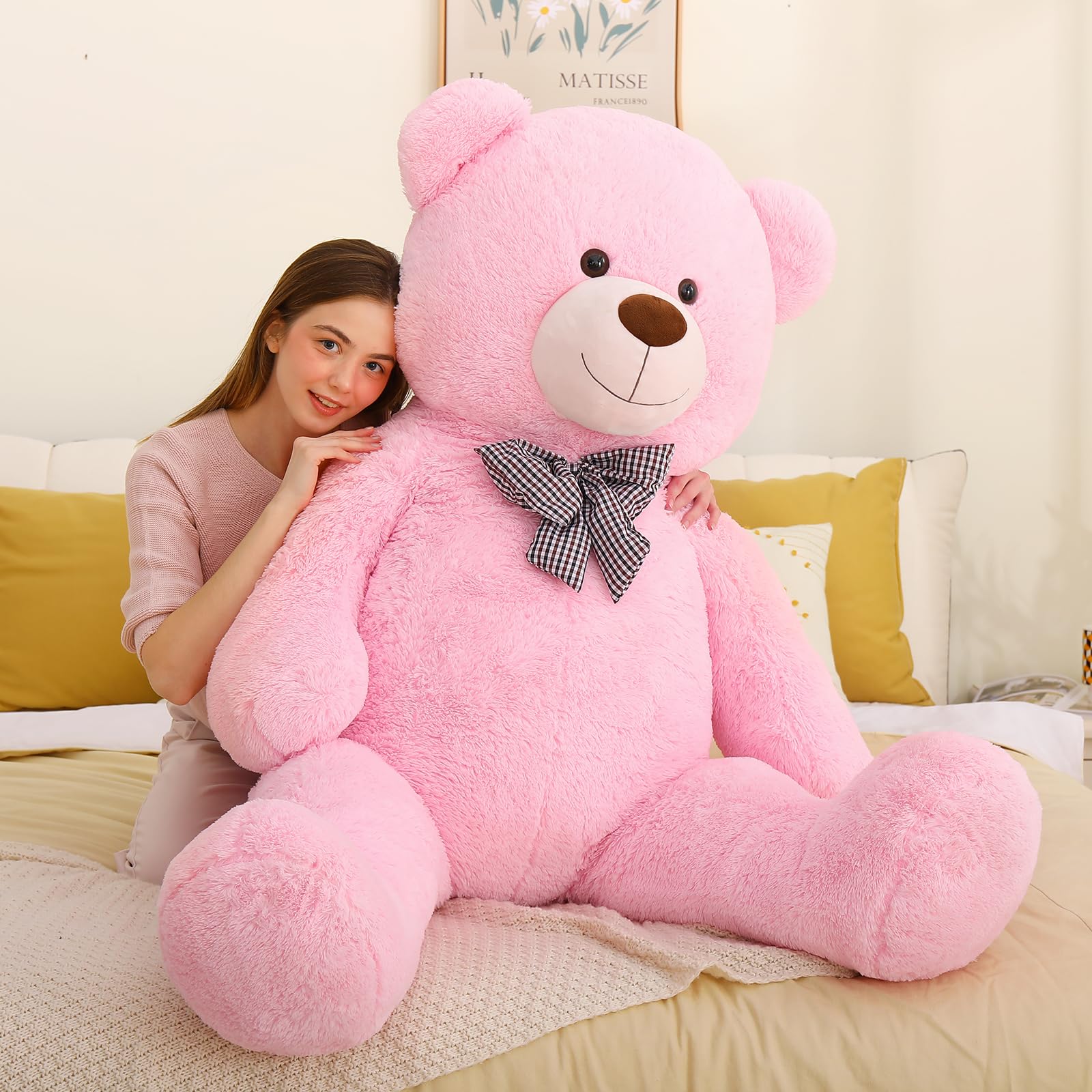 Foto 7 pulgar | Peluche Mao Golan, Oso De Peluche Gigante Rosa, 150 Cm - Venta Internacional.