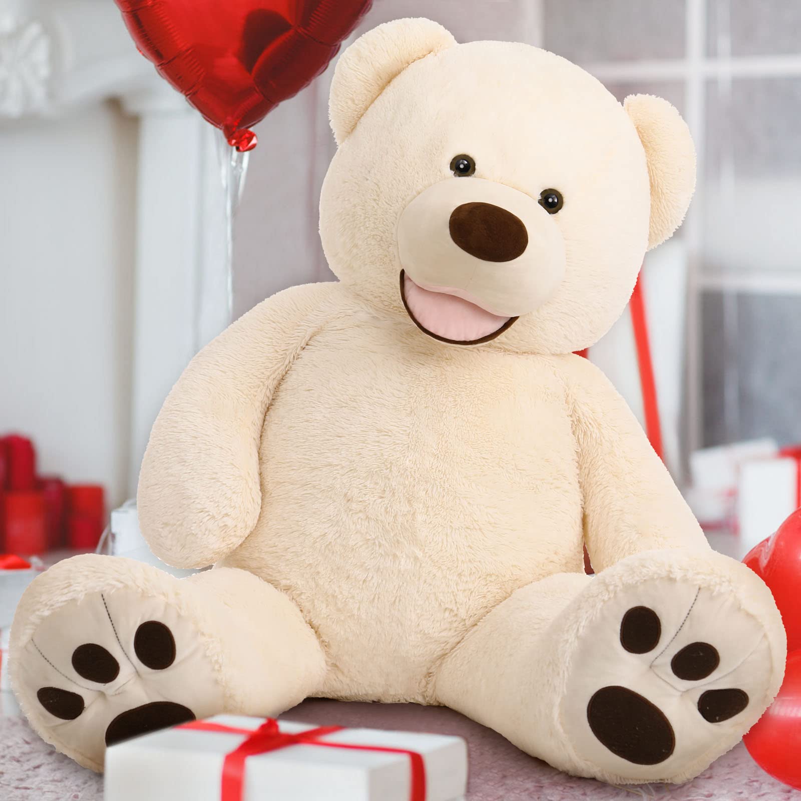 Foto 3 pulgar | Peluche Gigante Con Forma De Oso De Peluche Morismos, 130 Cm, Color Beige - Venta Internacional.