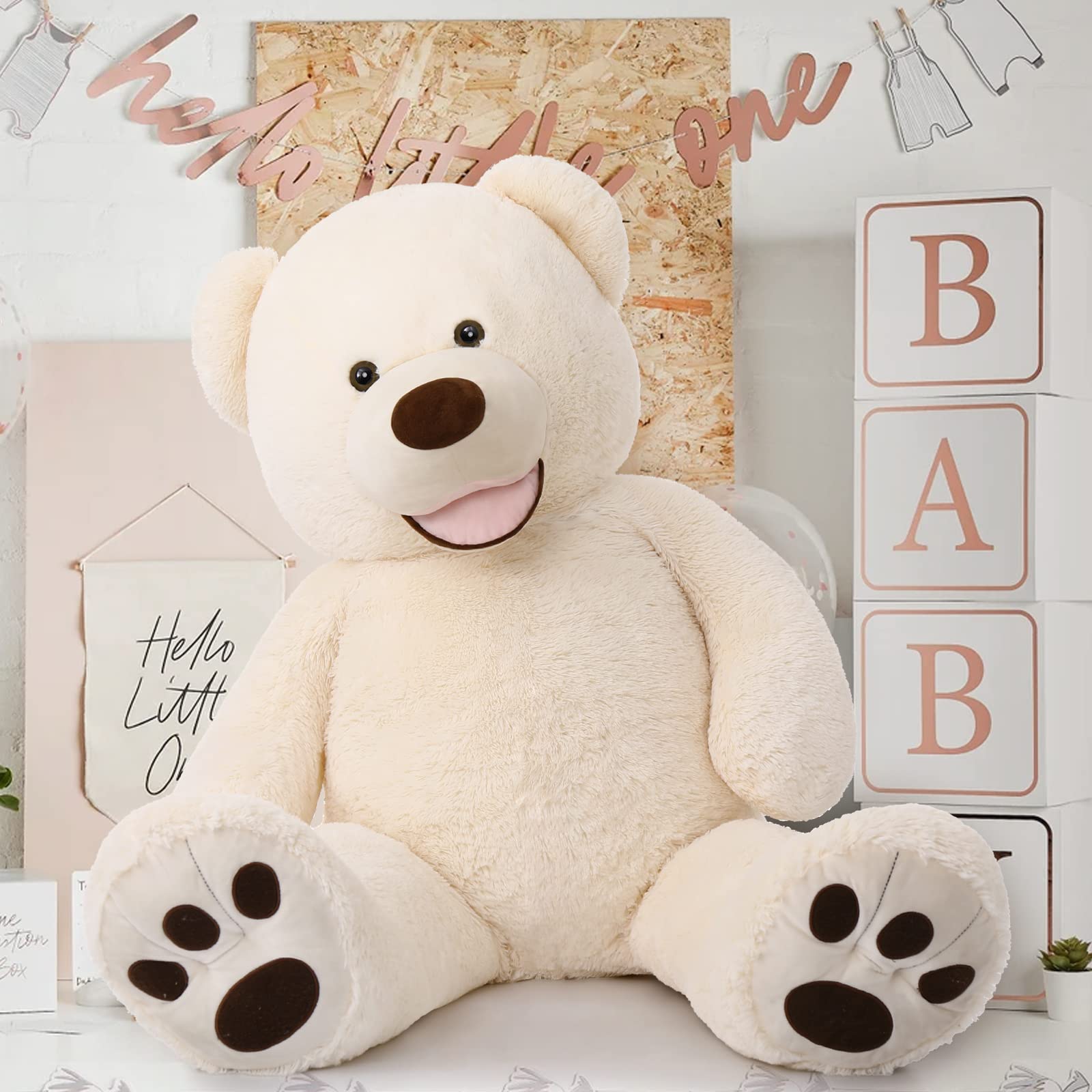Foto 4 pulgar | Peluche Gigante Con Forma De Oso De Peluche Morismos, 130 Cm, Color Beige - Venta Internacional.