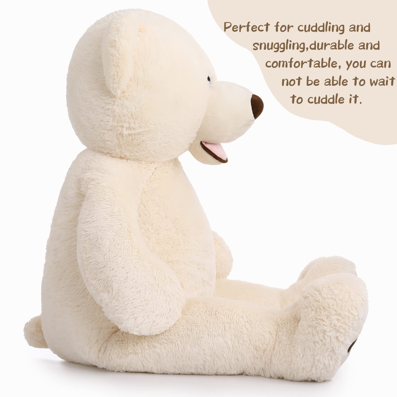 Foto 6 pulgar | Peluche Gigante Con Forma De Oso De Peluche Morismos, 130 Cm, Color Beige - Venta Internacional.