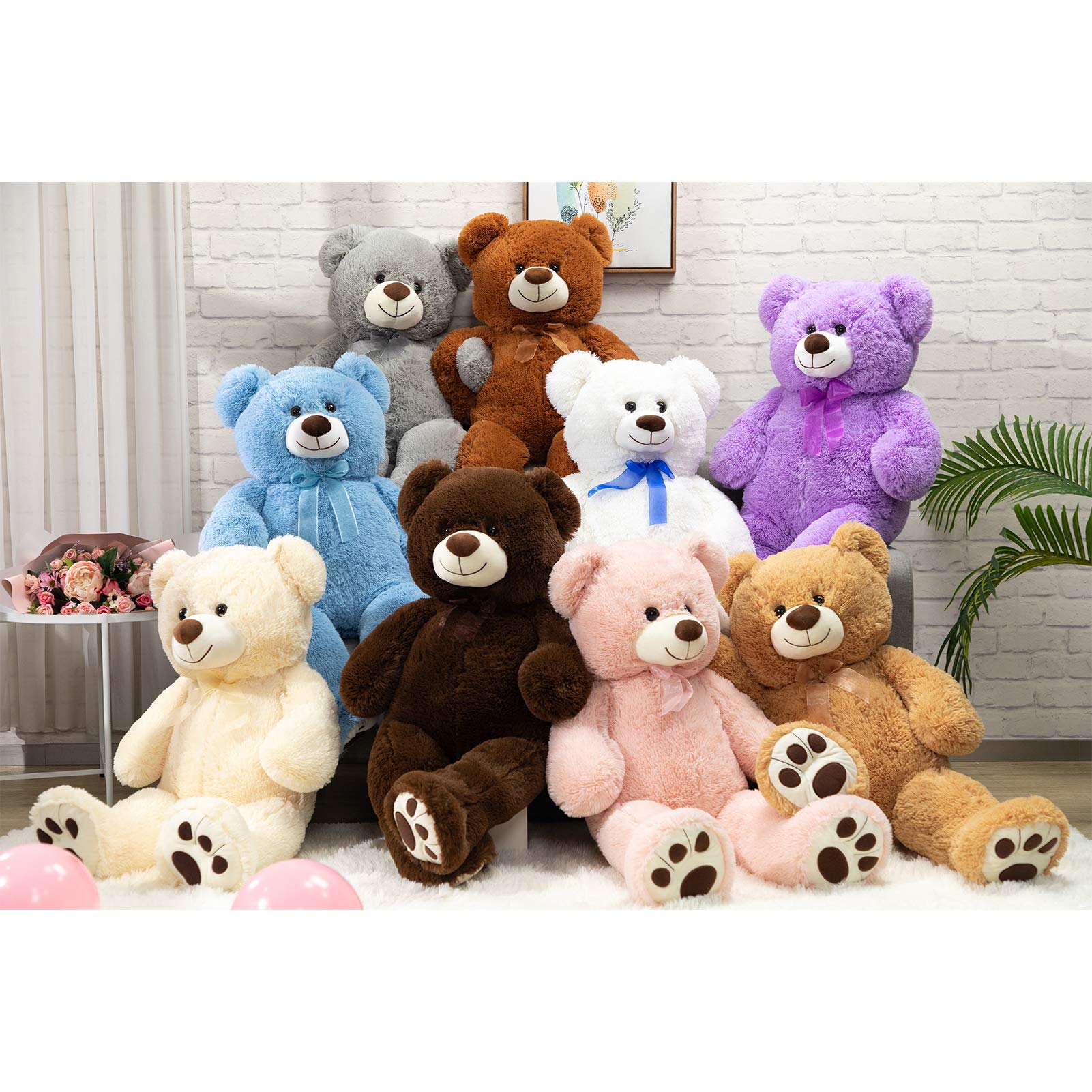 Foto 6 pulgar | Oso De Peluche Gigante De Peluche Hollyhome De 90 Cm Con Huellas - Venta Internacional.