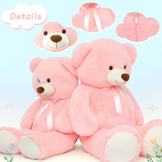 Foto 2 | Oso De Peluche Tezituor Rosa 132 Cm Con Lazo - Venta Internacional.