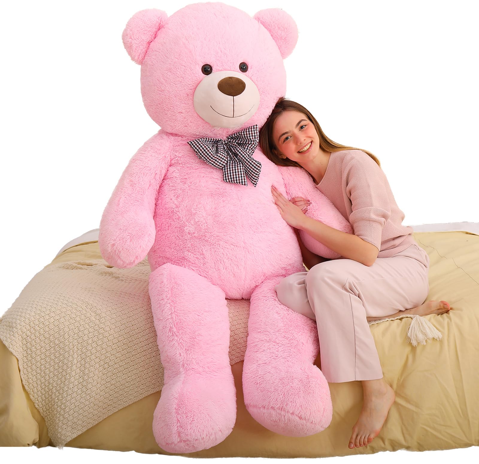 Peluche Gigante Mao Golan De 180 Cm, Diseño De Oso De Peluche, Color Rosa - Venta Internacional.