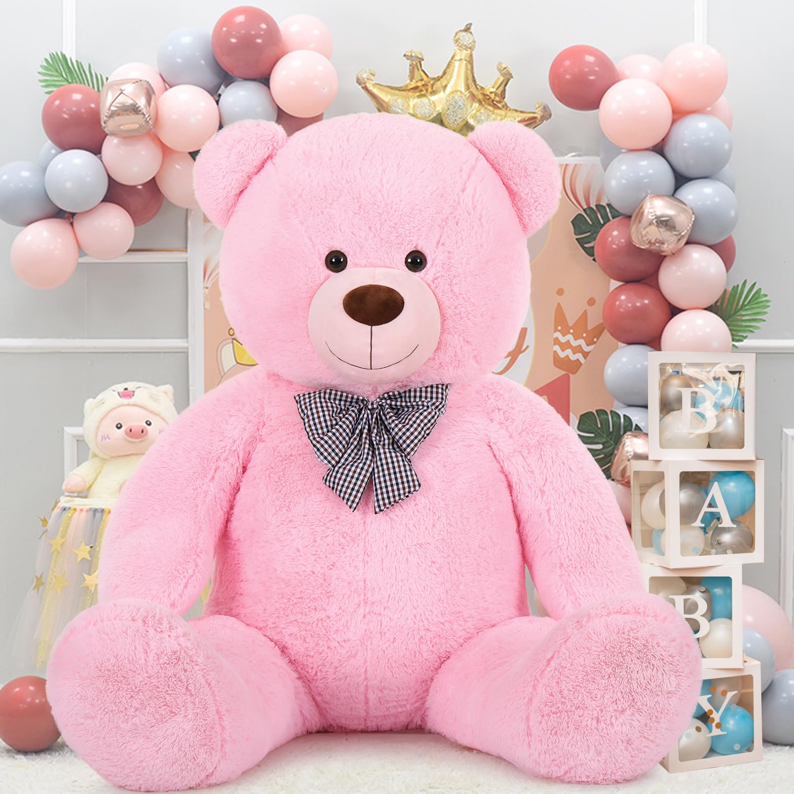 Foto 6 | Peluche Gigante Mao Golan De 180 Cm, Diseño De Oso De Peluche, Color Rosa - Venta Internacional.