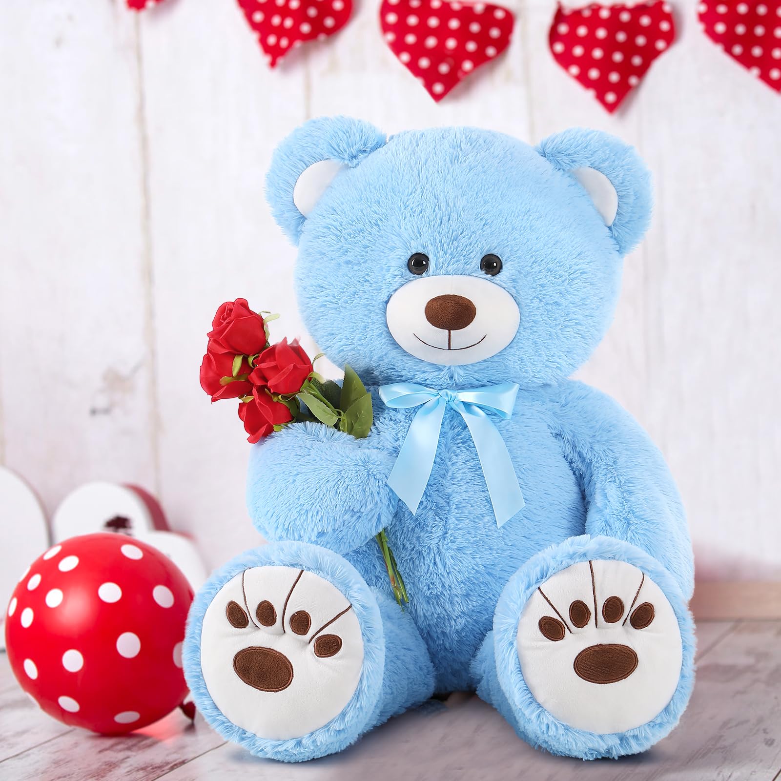 Foto 6 pulgar | Oso De Peluche Morismos Giant Blue 90 Cm Para Niños - Venta Internacional.