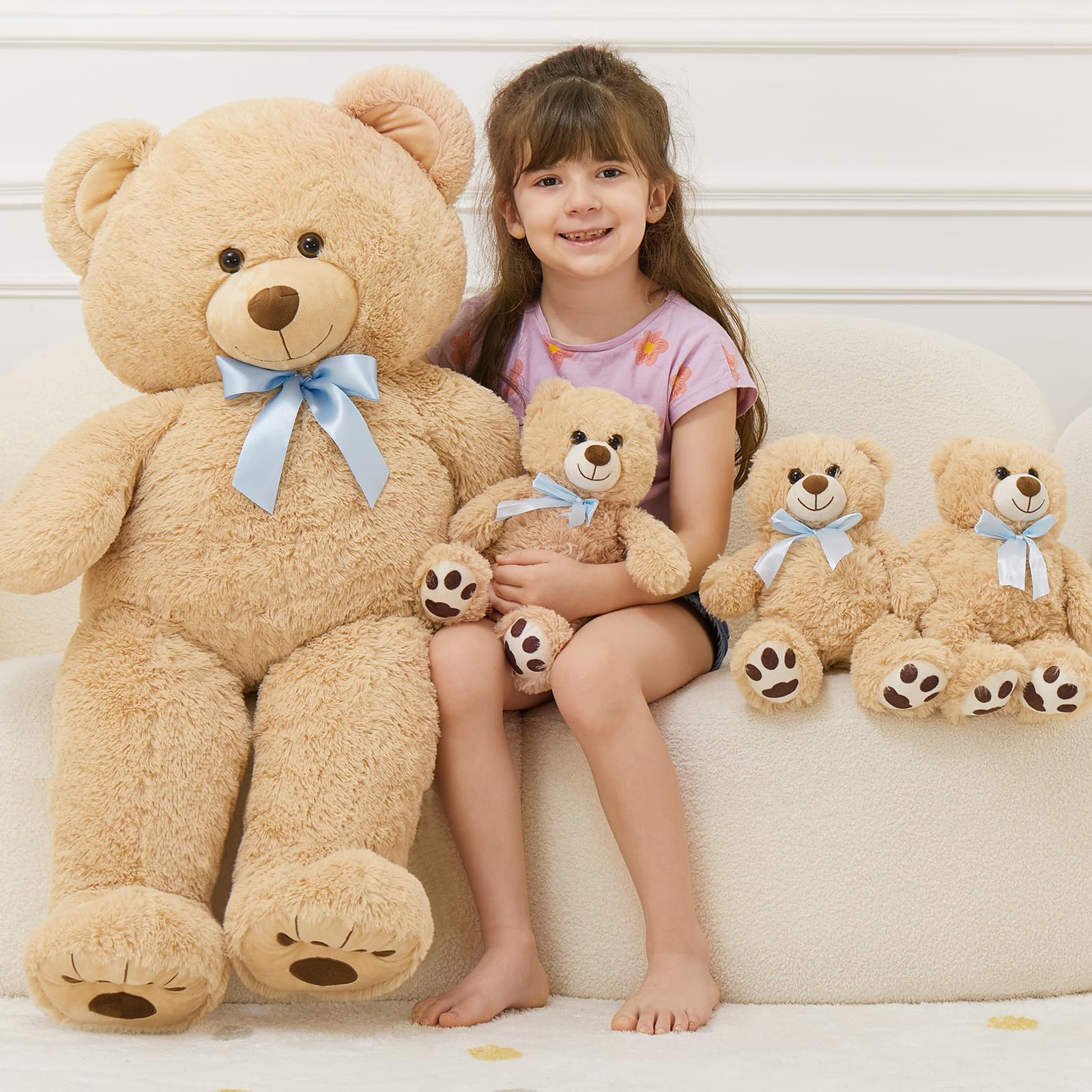 Foto 2 pulgar | Oso De Peluche Gigante Morismos Con Cachorros De 90 Cm, Color Marrón - Venta Internacional.