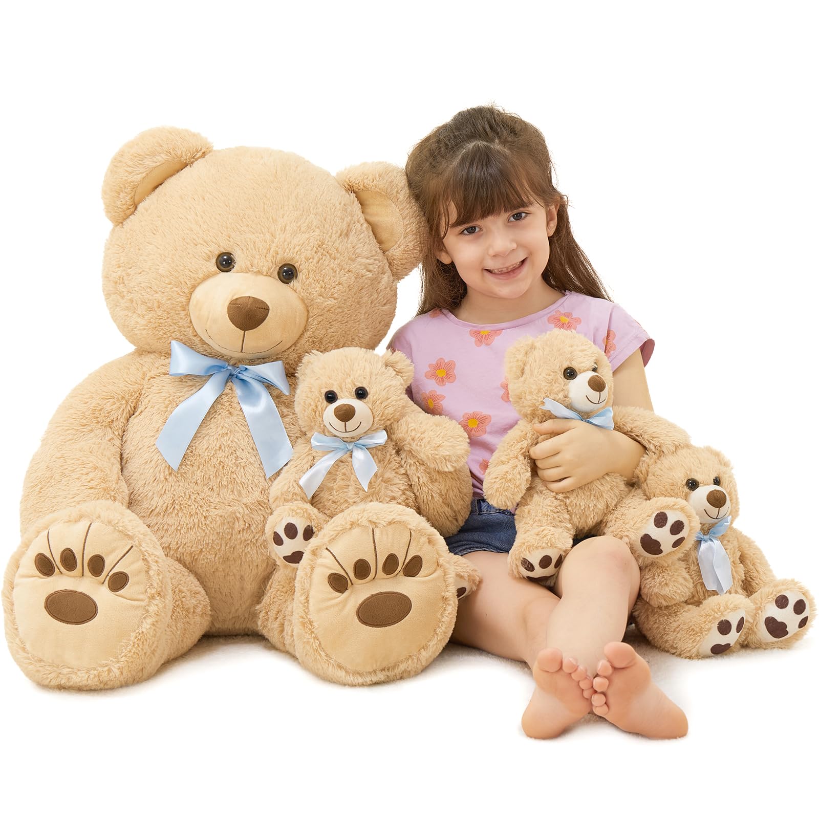 Foto 7 | Oso De Peluche Gigante Morismos Con Cachorros De 90 Cm, Color Marrón - Venta Internacional.