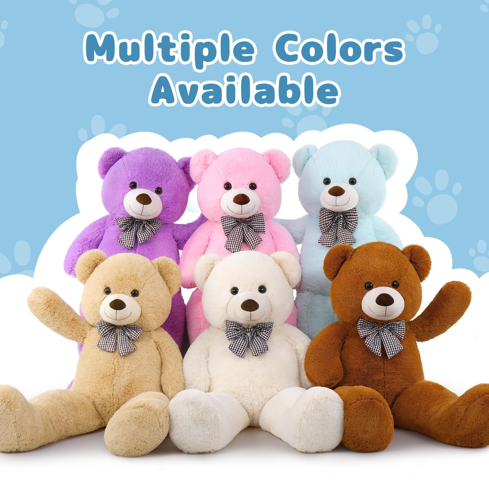 Foto 5 | Oso De Peluche Maogolan, Tamaño Grande, Azul, 140 Cm - Venta Internacional.