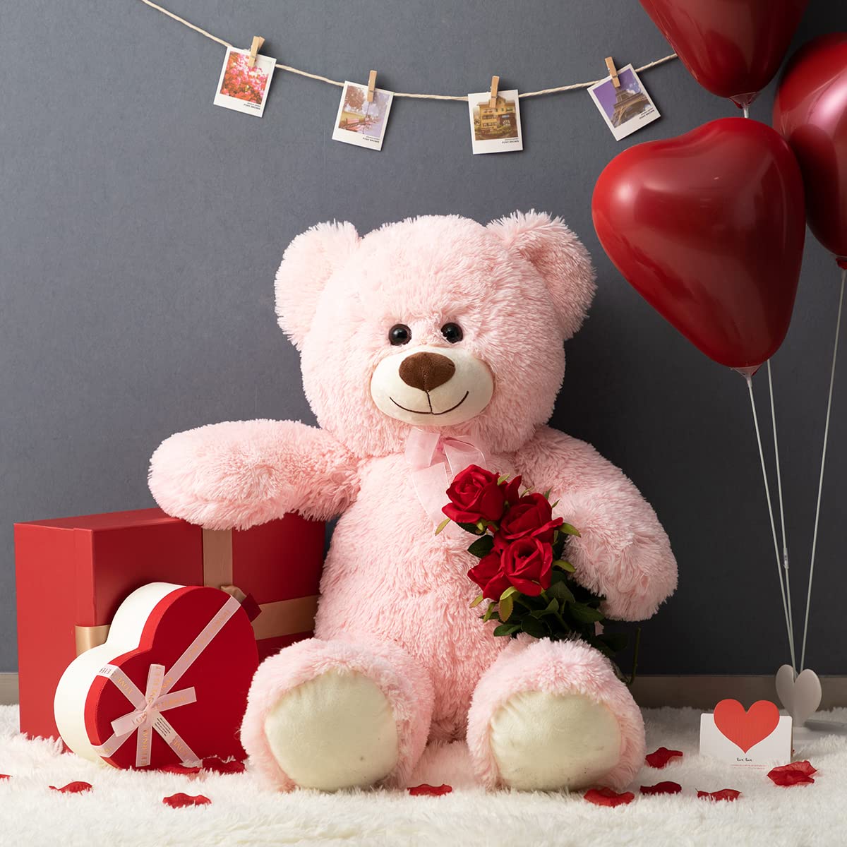 Foto 3 pulgar | Oso De Peluche Gigante Teddy Bear Hollyhome, 90 Cm, Rosa - Venta Internacional.