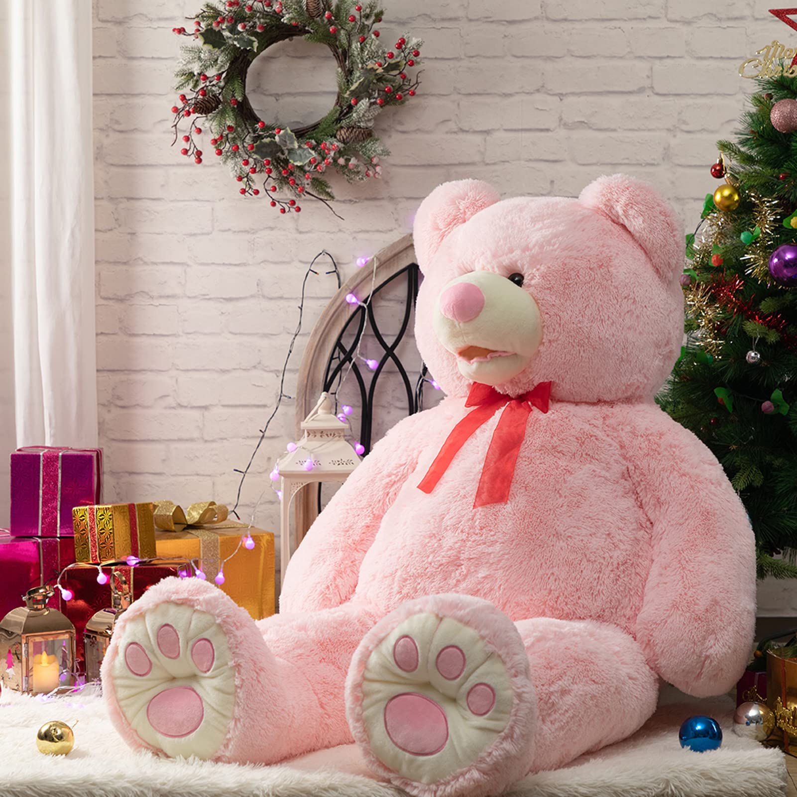 Foto 4 pulgar | Peluche Gigante De Peluche Teddy Bear Hollyhome, 150 Cm, Rosa - Venta Internacional.