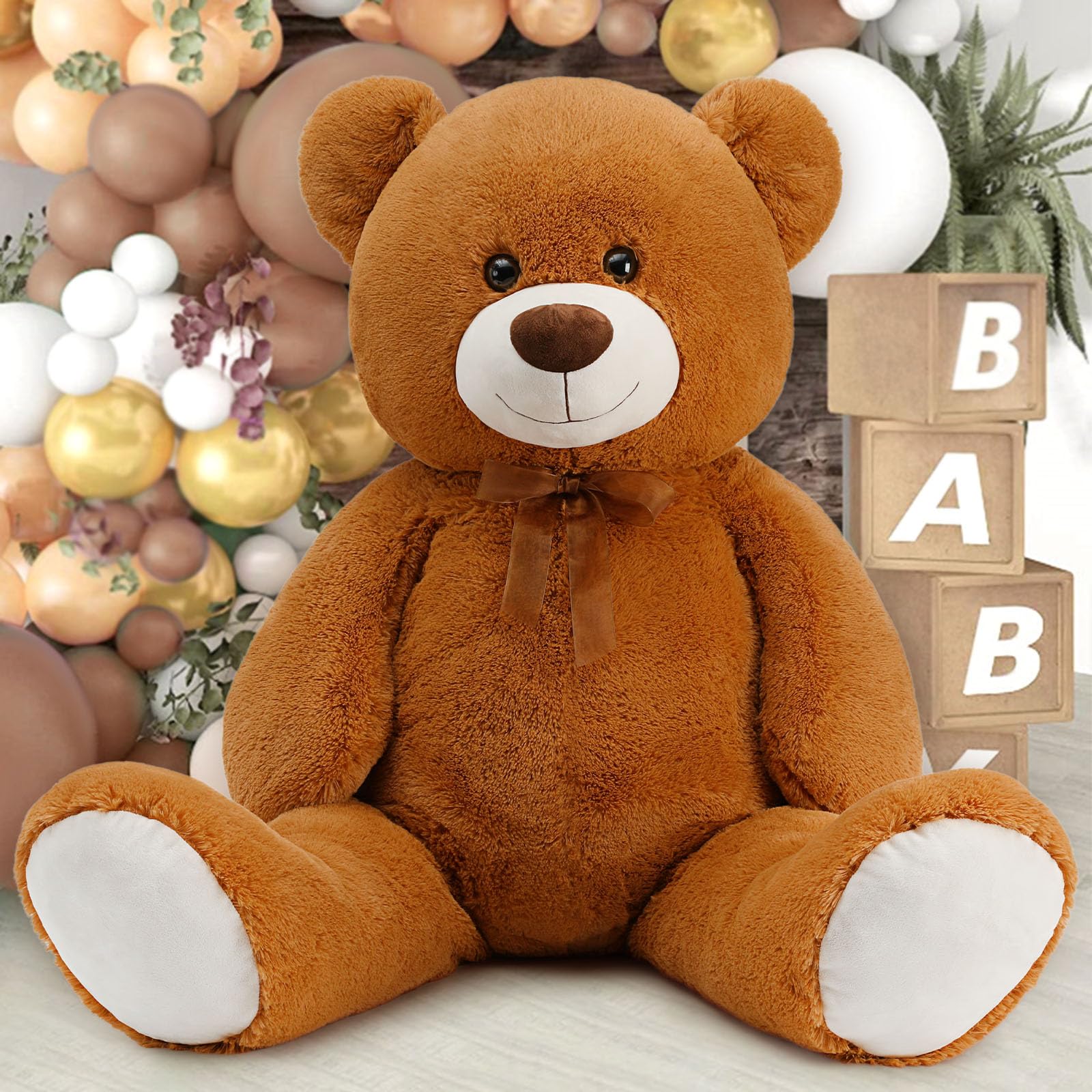 Foto 7 pulgar | Peluche Gigante Tezituor, 130 Cm, Color Marrón - Venta Internacional.