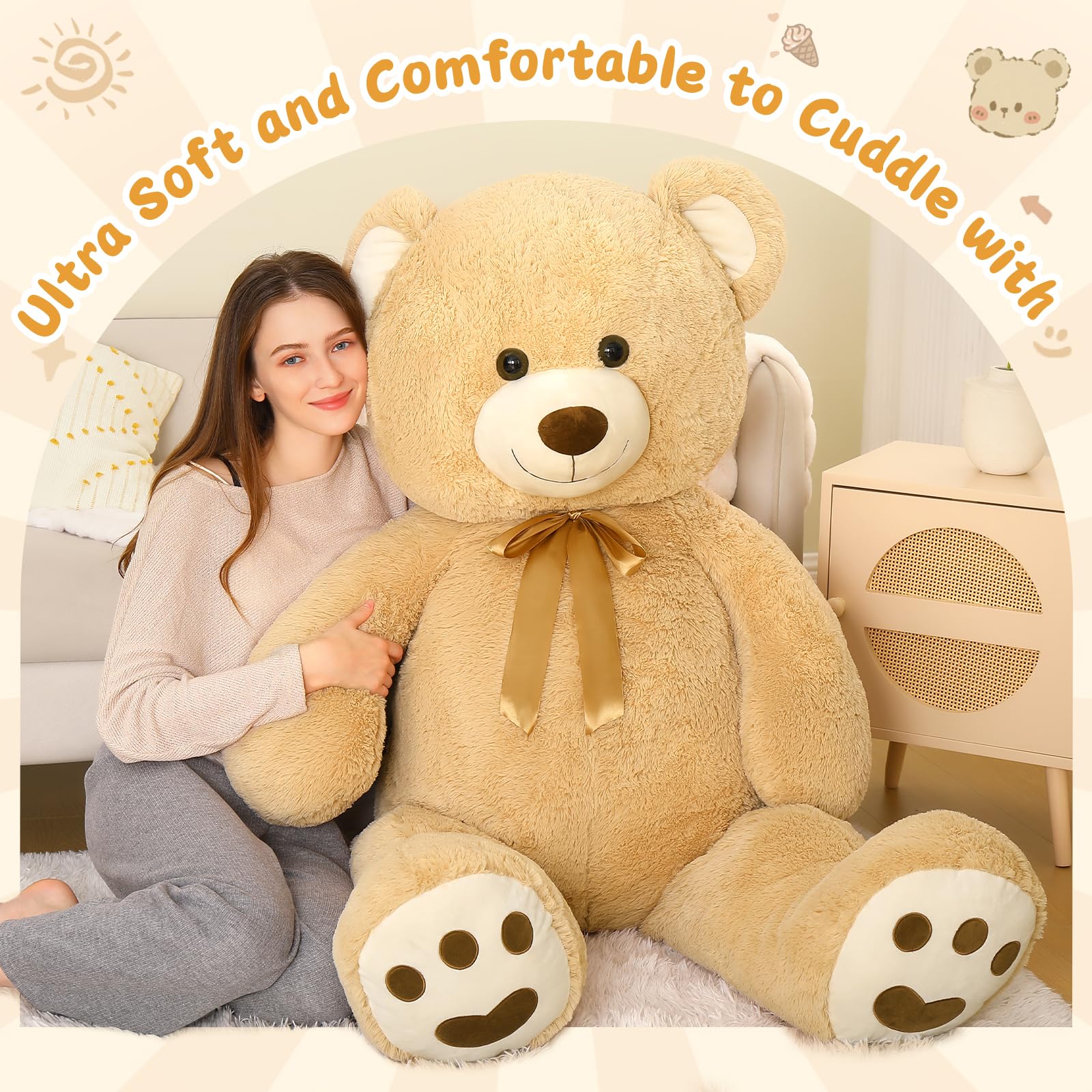 Foto 5 pulgar | Oso De Peluche Gigante Morismos De 150 Cm Con Huellas - Venta Internacional.