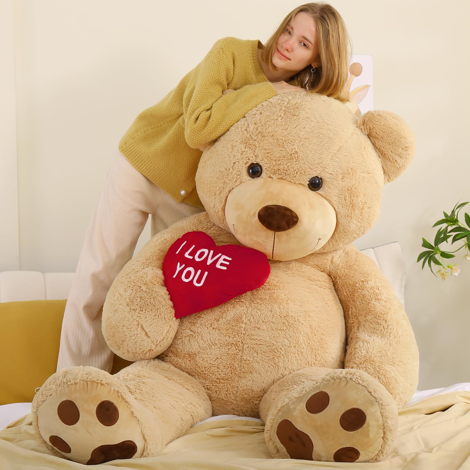 Foto 2 pulgar | Oso De Peluche Tezituor De 150 Cm Con Corazón «te Amo» - Venta Internacional.