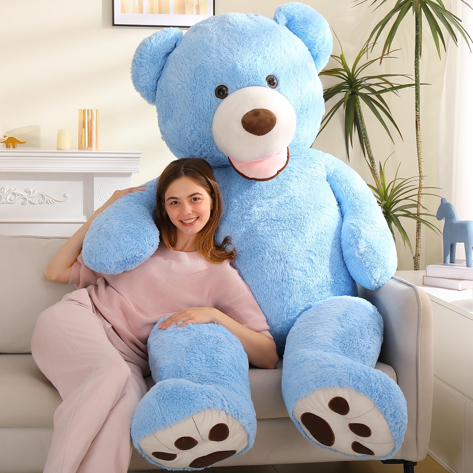 Foto 3 pulgar | Peluche Gigante Maogolan De Peluche, 180 Cm, Azul, Regalo De San Valentín - Venta Internacional.