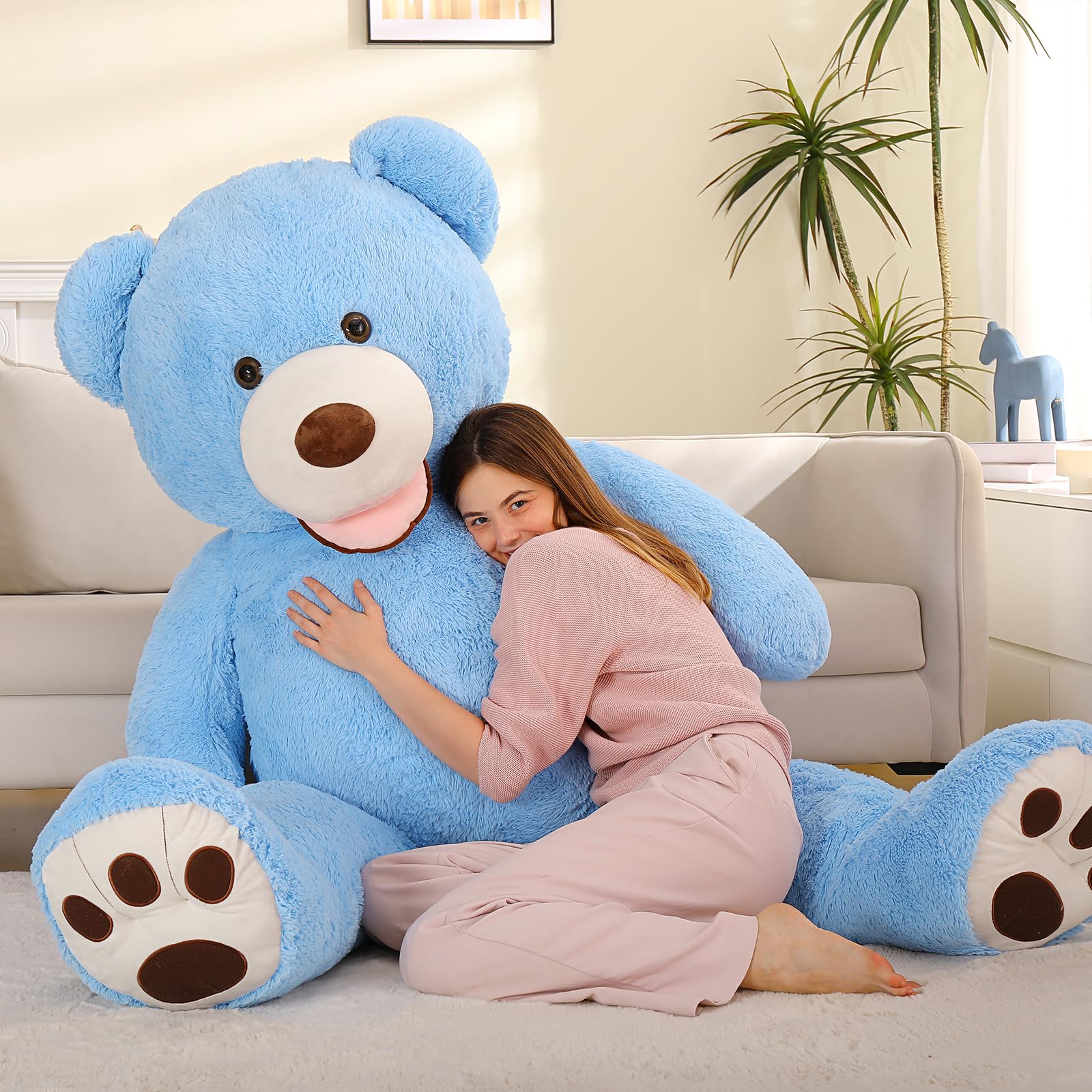 Foto 5 pulgar | Peluche Gigante Maogolan De Peluche, 180 Cm, Azul, Regalo De San Valentín - Venta Internacional.
