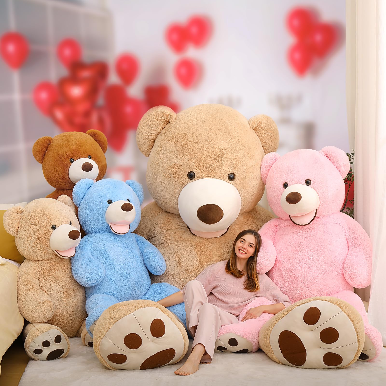Foto 8 pulgar | Peluche Gigante Maogolan De Peluche, 180 Cm, Azul, Regalo De San Valentín - Venta Internacional.