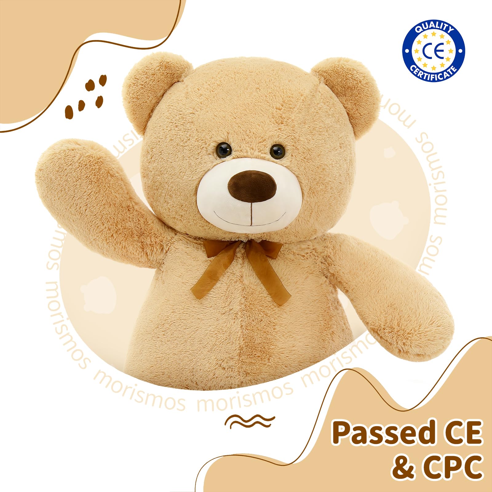 Foto 5 pulgar | Oso De Peluche Morismos Giant De Peluche Marrón De 130 Cm - Venta Internacional.