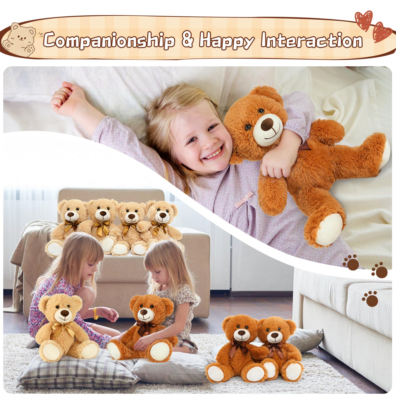 Foto 4 pulgar | Animales De Peluche Morismos De 14 Pulgadas De Teddy Bears, 12 Paquetes - Venta Internacional.