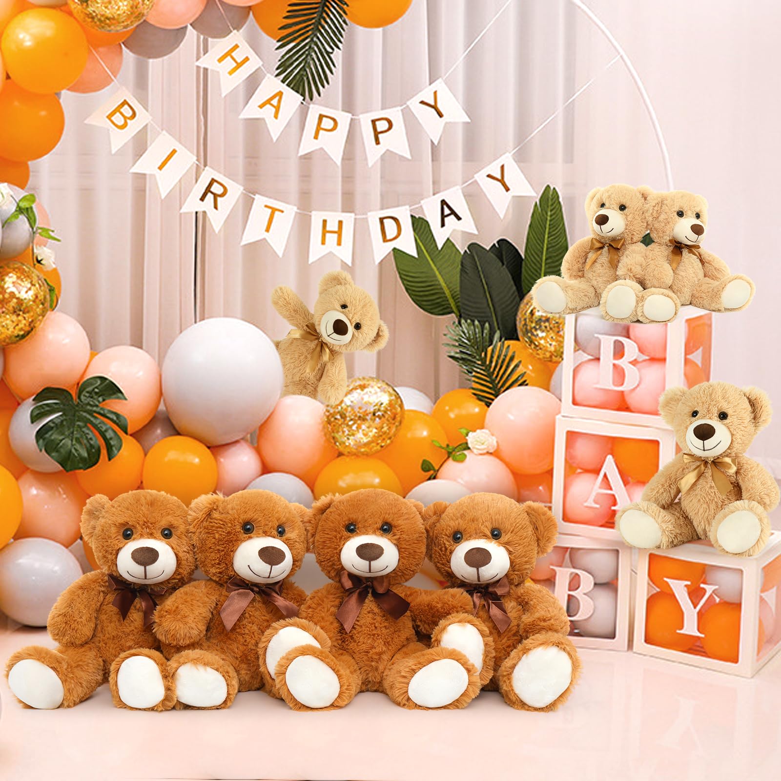 Foto 5 pulgar | Animales De Peluche Morismos De 14 Pulgadas De Teddy Bears, 12 Paquetes - Venta Internacional.