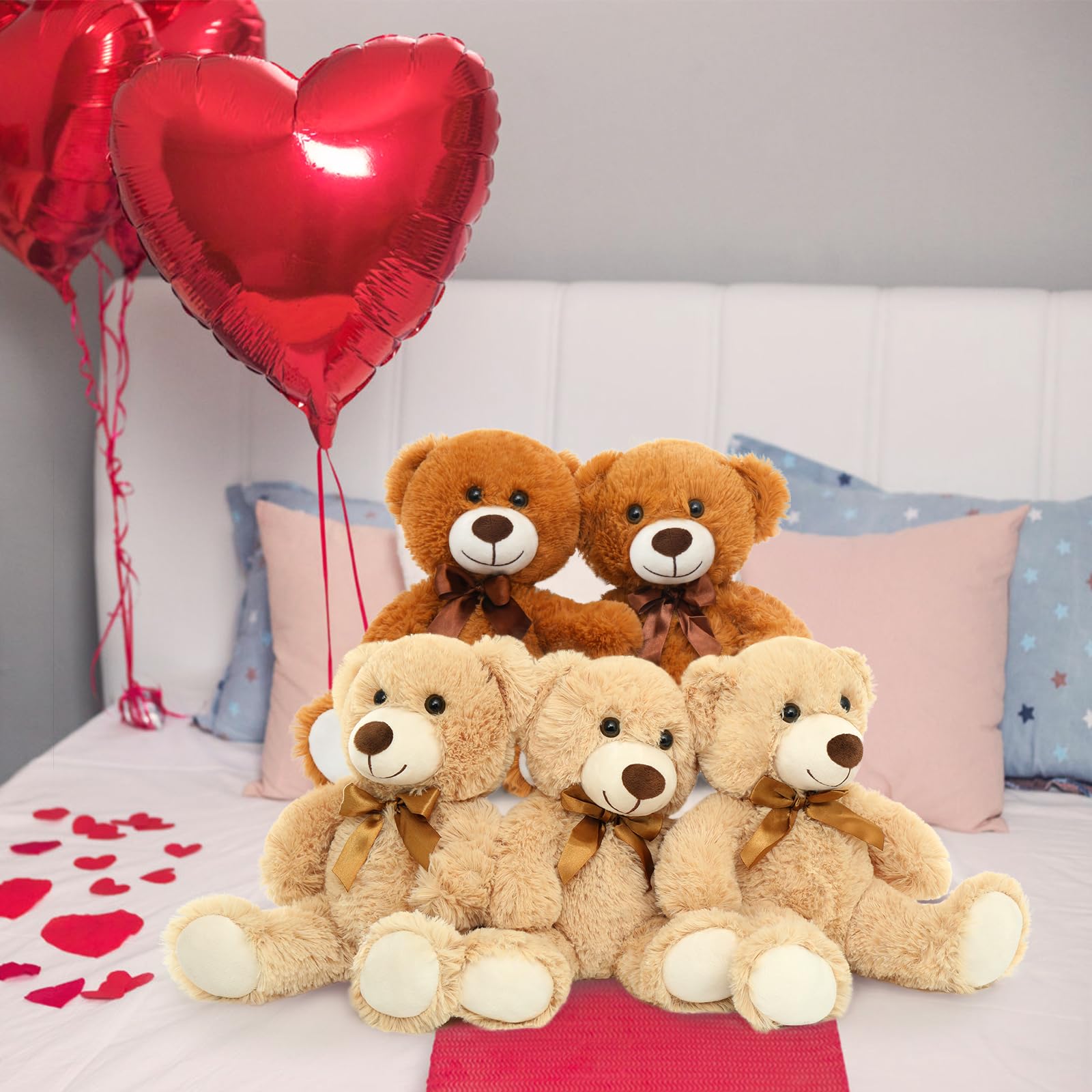 Foto 6 pulgar | Animales De Peluche Morismos De 14 Pulgadas De Teddy Bears, 12 Paquetes - Venta Internacional.