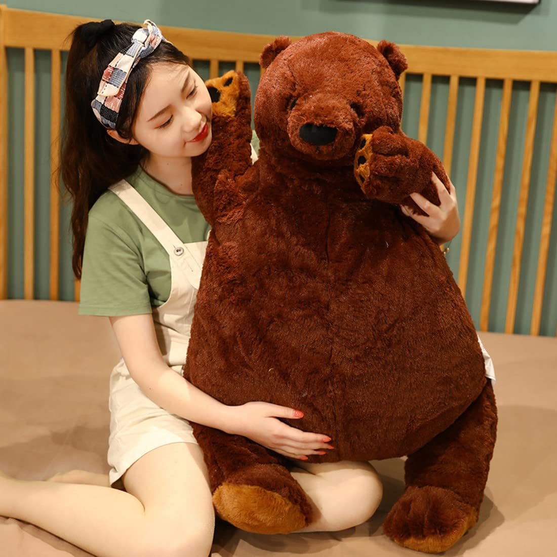 Foto 6 pulgar | Peluche Snowolf Djungelskog, Oso Gigante, 80 Cm, Color Marrón - Venta Internacional.